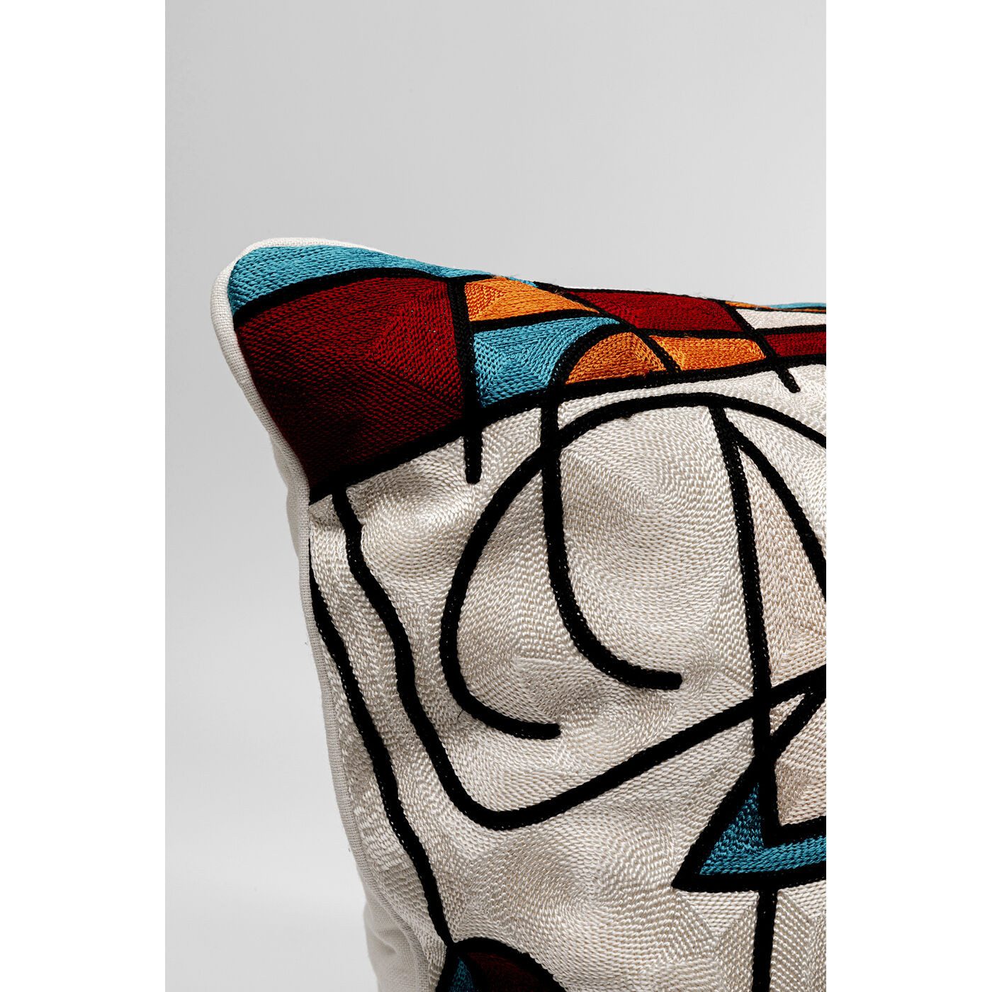 Kare Design Dekokissen Art Line Sea World, Kissenhülle mit Füllung, 50x50 cm