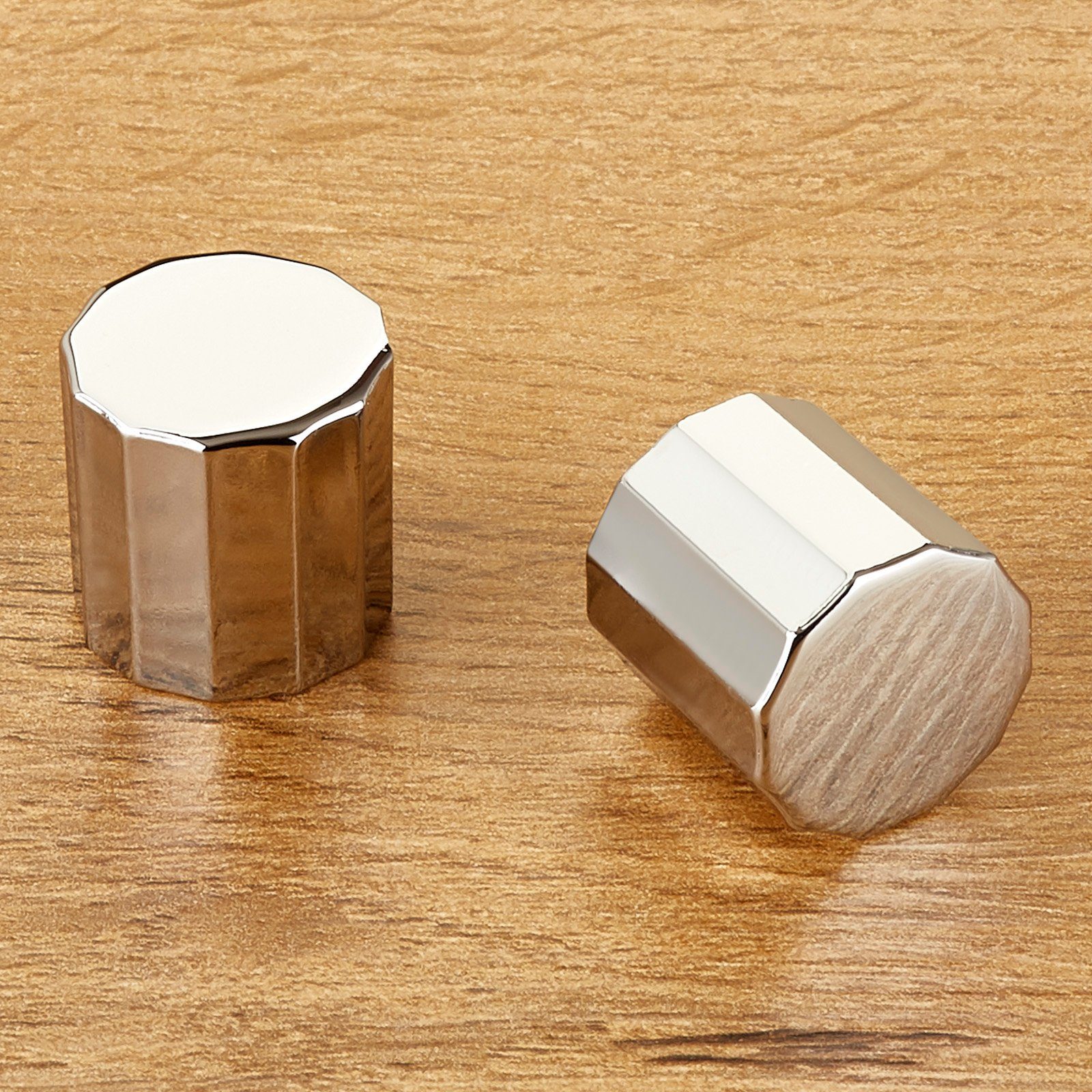 SO-TECH® Möbelknopf Möbelknauf SW89 Ø 20 mm Chrom poliert, Küchenknopf zwölfeckig modern incl. Schraube – Bild 2 von 3