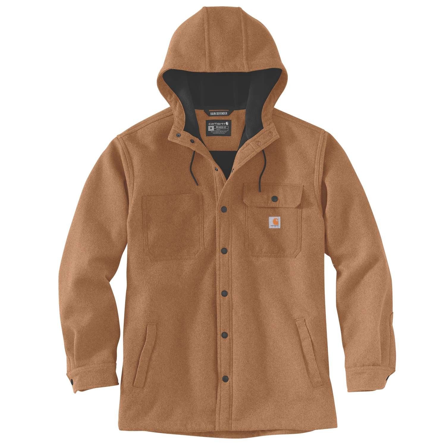 walnut & Carhartt Shirt Hemdjacke Wind (1-St) Rain heather oiled Bonded Jac