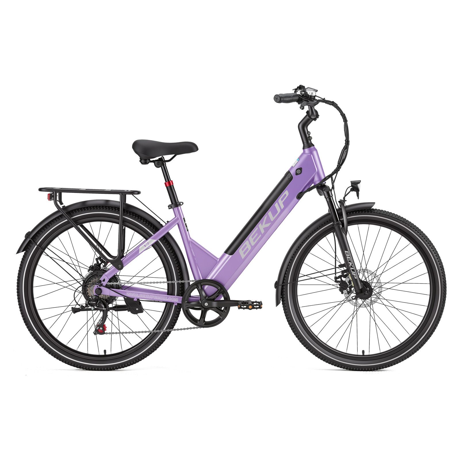 Vankel E-Bike Cityrad V1 26 Zoll Fatbike mit 840 Wh Akku und 250 W Heckmotor, 7 Gang Shimano Shimano Tourney TZ Schaltwerk, Kettenschaltung, Heckmotor, 522 Wh, (Komplettset, E-Bike inklusive Akku und Ladegerät), Für lange Touren mit 80 Nm, Shimano 7-Gang und Hydraulikbremsen
