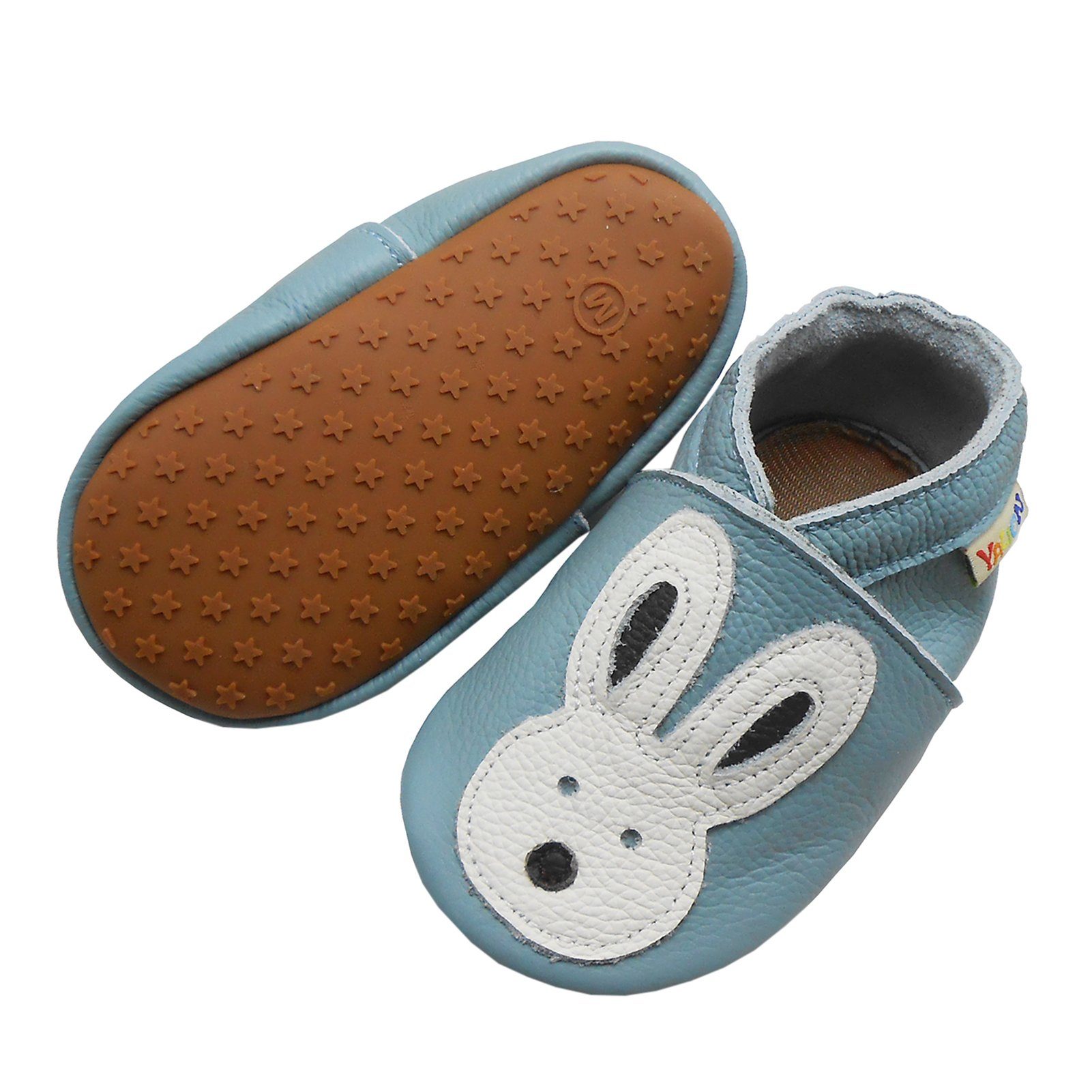 Yalion »Weiche Leder Lauflernschuhe Hausschuhe Lederpuschen Kaninchen blau  100% Leder« Krabbelschuh online kaufen | OTTO