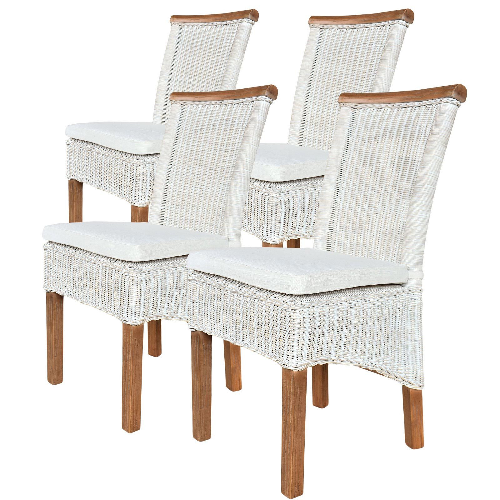 Amagohome Rattanstuhl Esszimmer Stühle Set Rattanstühle günstig online kaufen