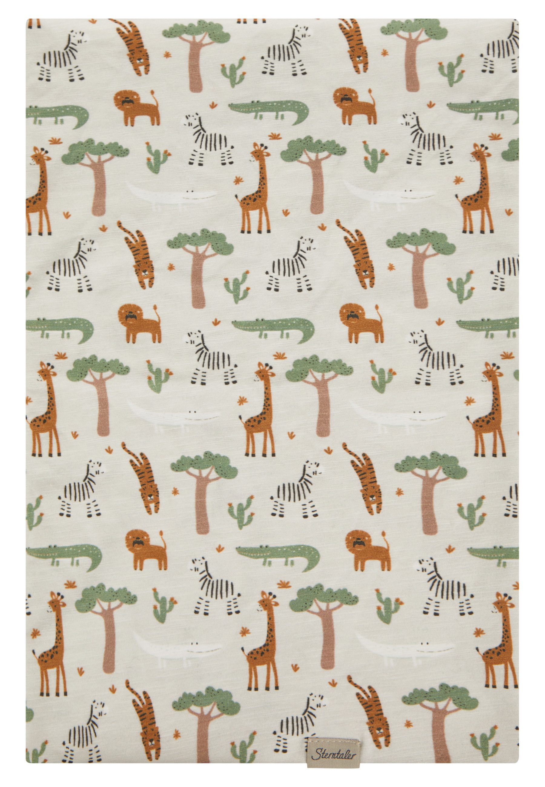 Sterntaler® Halstuch Schlauchschal Safaritiere, (1-St), Schlauchschal aus Flammgarn-Jersey mit Safari-Tier-Print