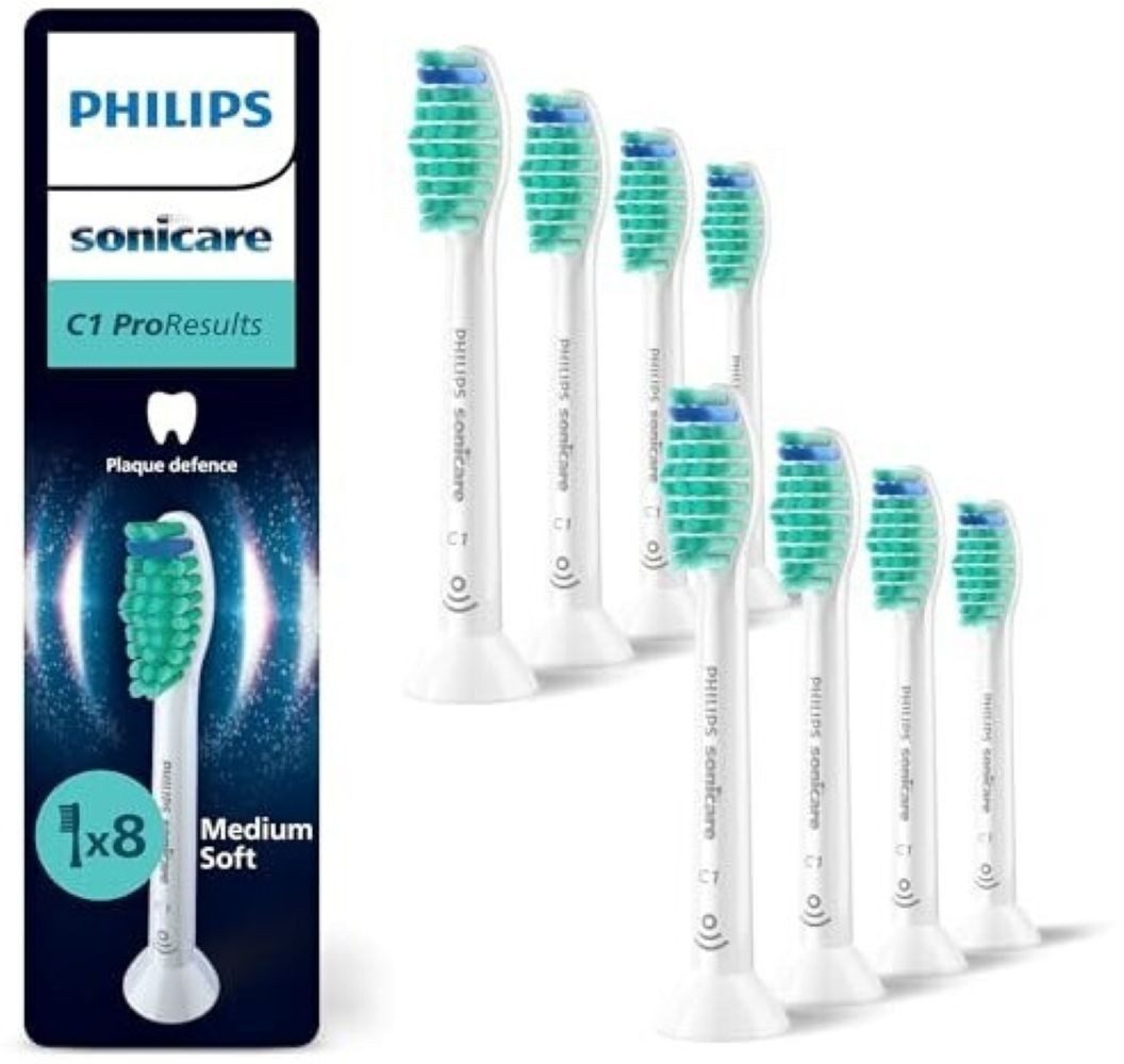 Philips Sonicare Aufsteckbürsten Philips Sonicare C1 ProResults, Original, White, 8-pack, HX6018/87