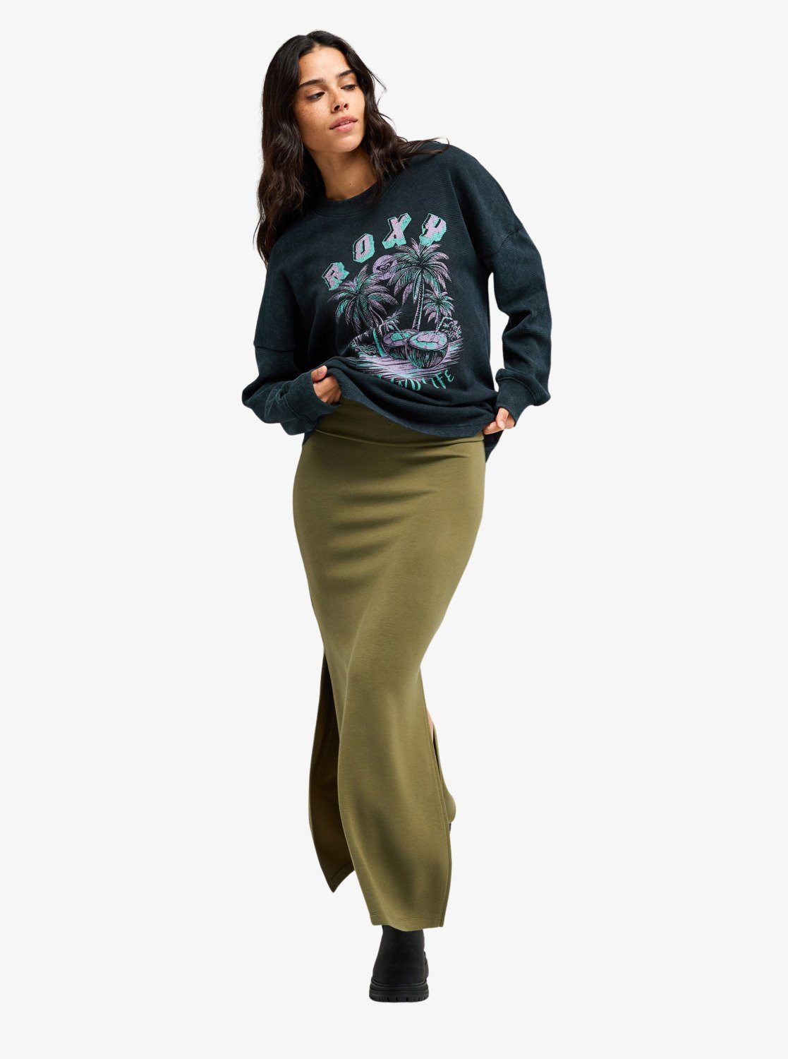 Roxy Langarmshirt EASTSIDE MIDWEIGHT mit Rundhalsausschnitt, aus Jersey, auch in großen Größen – Bild 5 von 5