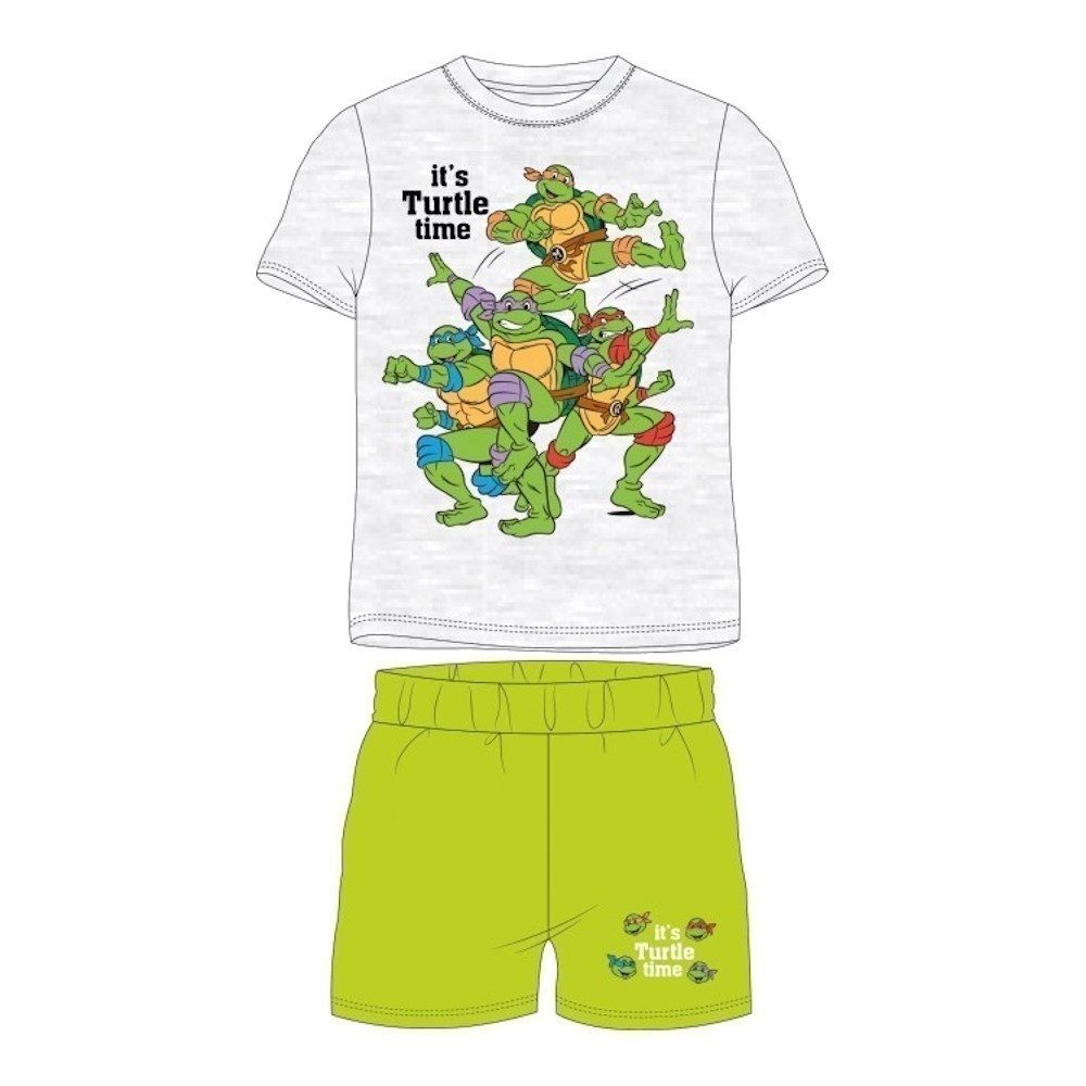 Nickelodeon Pyjama Turtles Jungen-Pyjama "it's Turtle time", Kurzarm, Gr. 104–134 (Set, 2 tlg., Shirt, Hose)