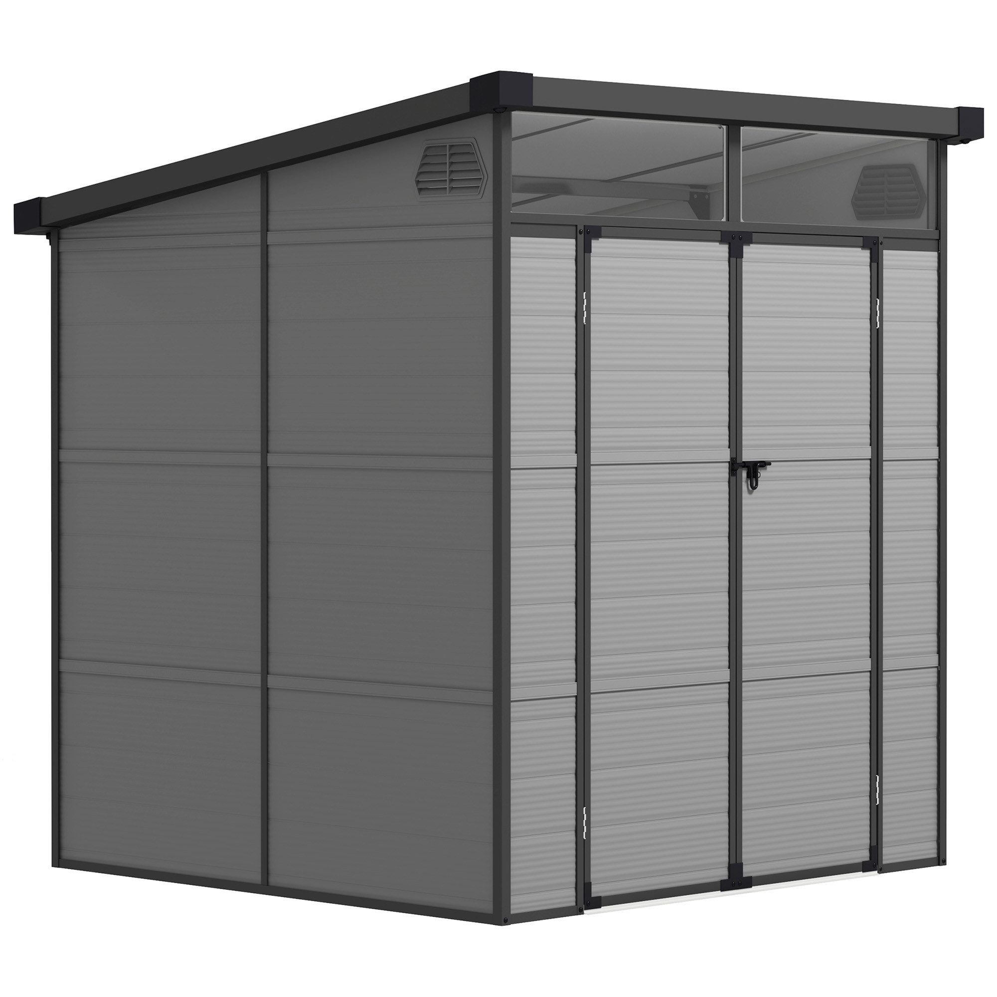 Outsunny Gerätehaus 3,24, mit Pultdach, Abschließbarer Tür, BxT: 190x191 cm günstig online kaufen