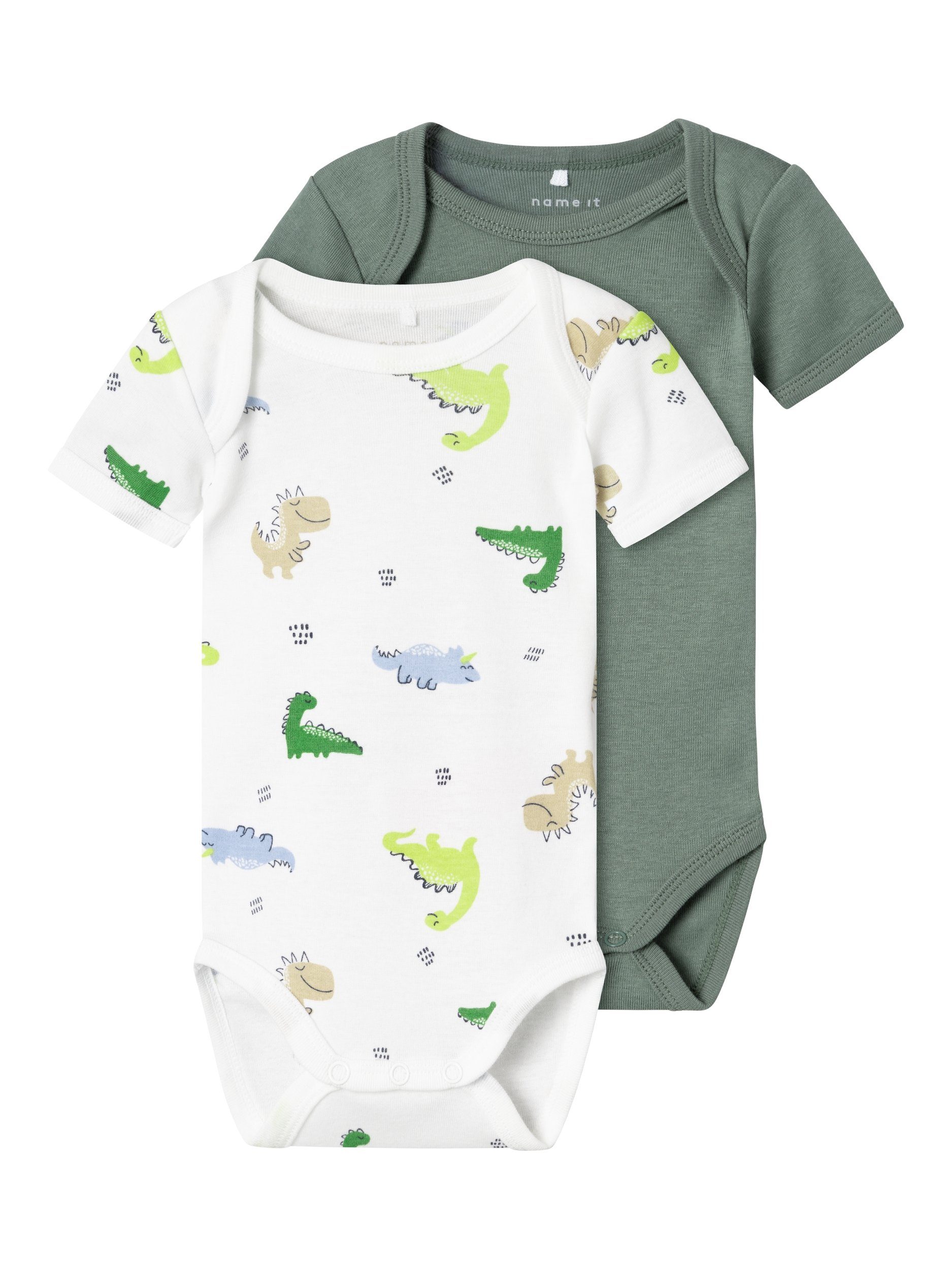 NBMBODY Name WILD It Schlafoverall 2P NOOS SS (Packung, 2-tlg) LIME DINO