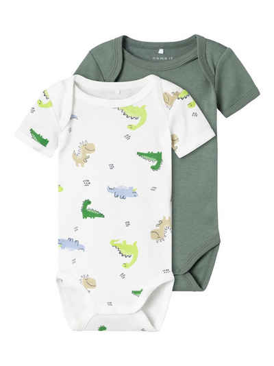 Name It Schlafoverall NBMBODY 2P SS WILD LIME DINO NOOS (Packung, 2-tlg)