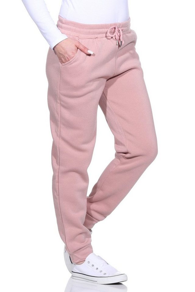 Aurela Damenmode Jogginghose Sporthose für Damen warm gefütterte Haushose (1 tlg) mit Innenfleece gefüttert, in Unifarben › rosa  - Onlineshop OTTO