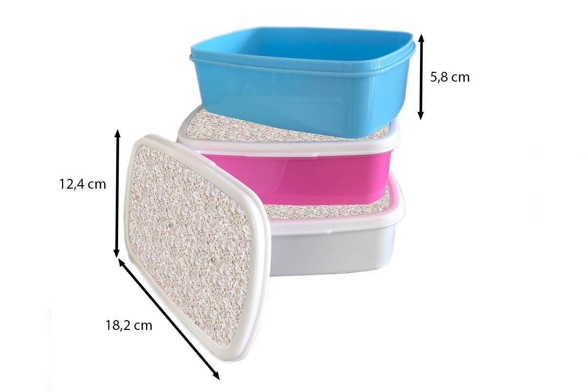 - Granit Erwachsene, (2-tlg), Snackbox, rosa MuchoWow Kunststoff Muster Mädchen, Kinder, Brotbox - Lunchbox für Brotdose Textur, Kunststoff,