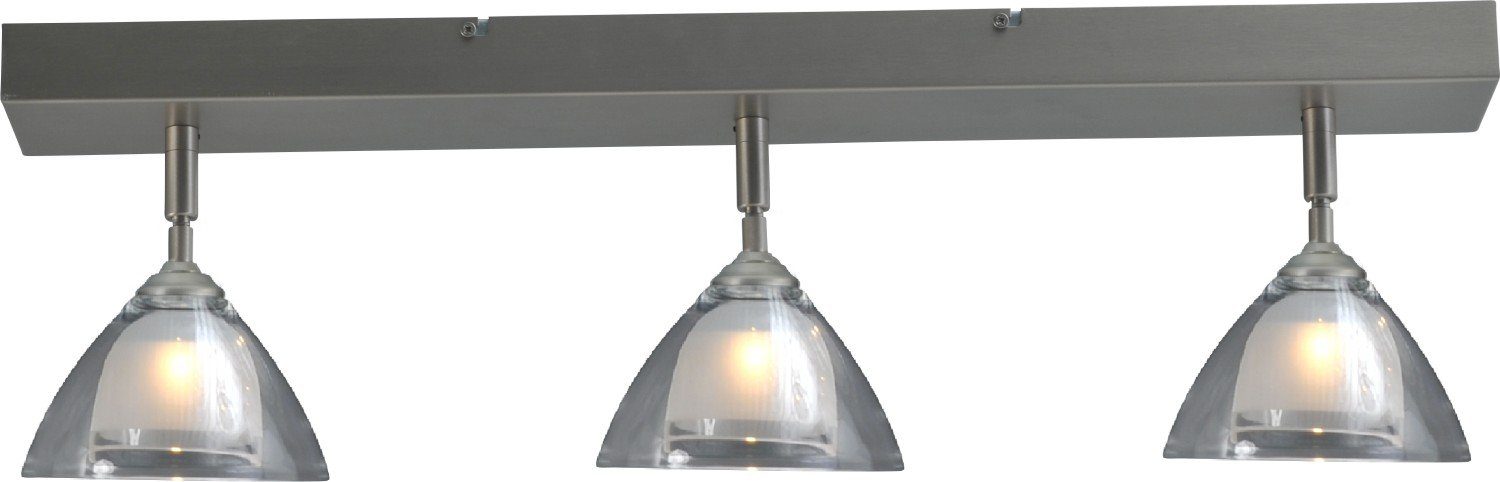 Licht-Erlebnisse Deckenstrahler CATERINA, LED fest integriert, Warmweiß, Deckenstrahler Küche Nickel 2700 K 1350 lm Glas Metall Deckenspot