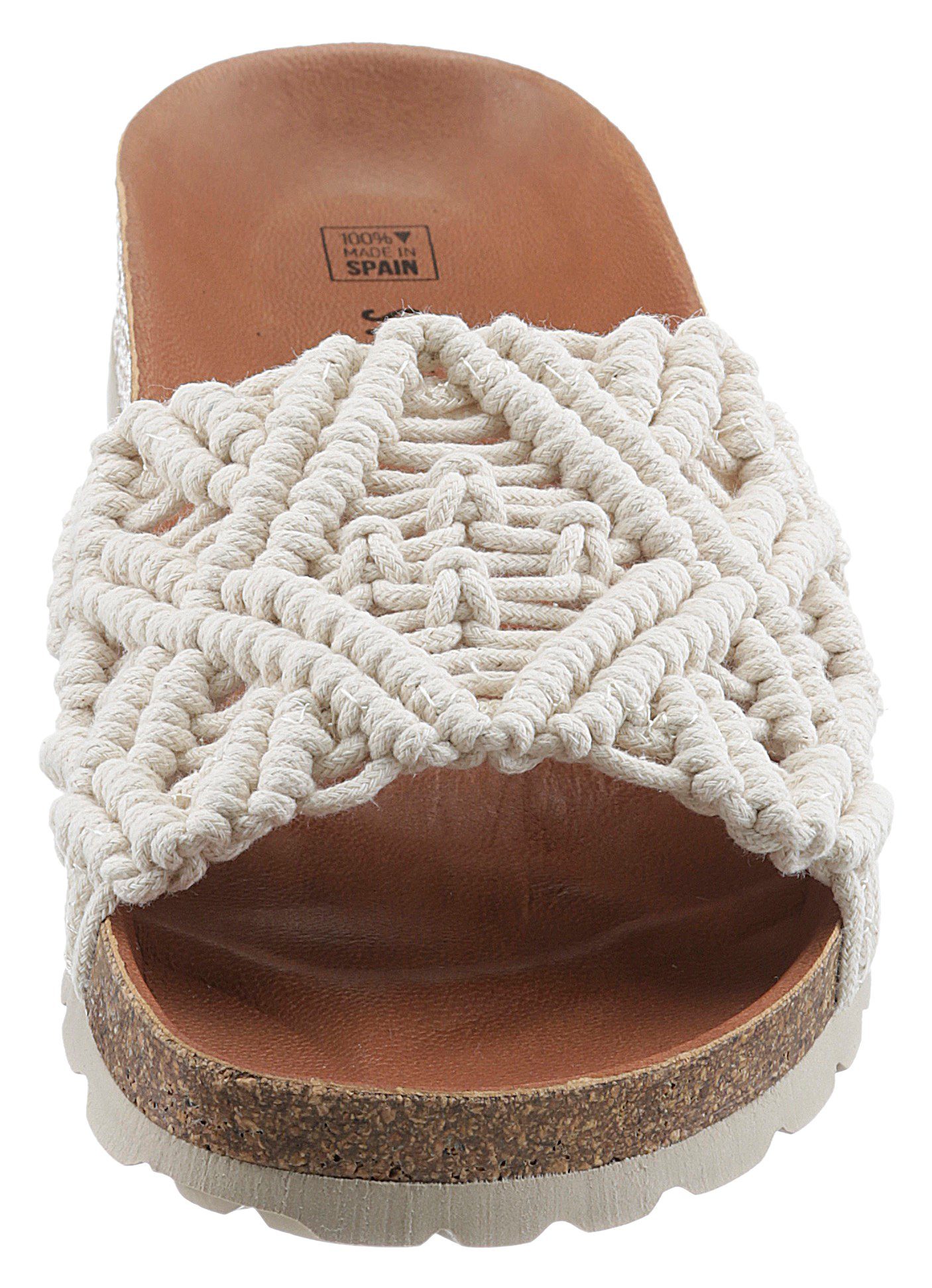 VERBENAS Raga Knots Digital Pantoffel Sommerschuh, Schlappen, Hausschuh in gehäkeltem Look