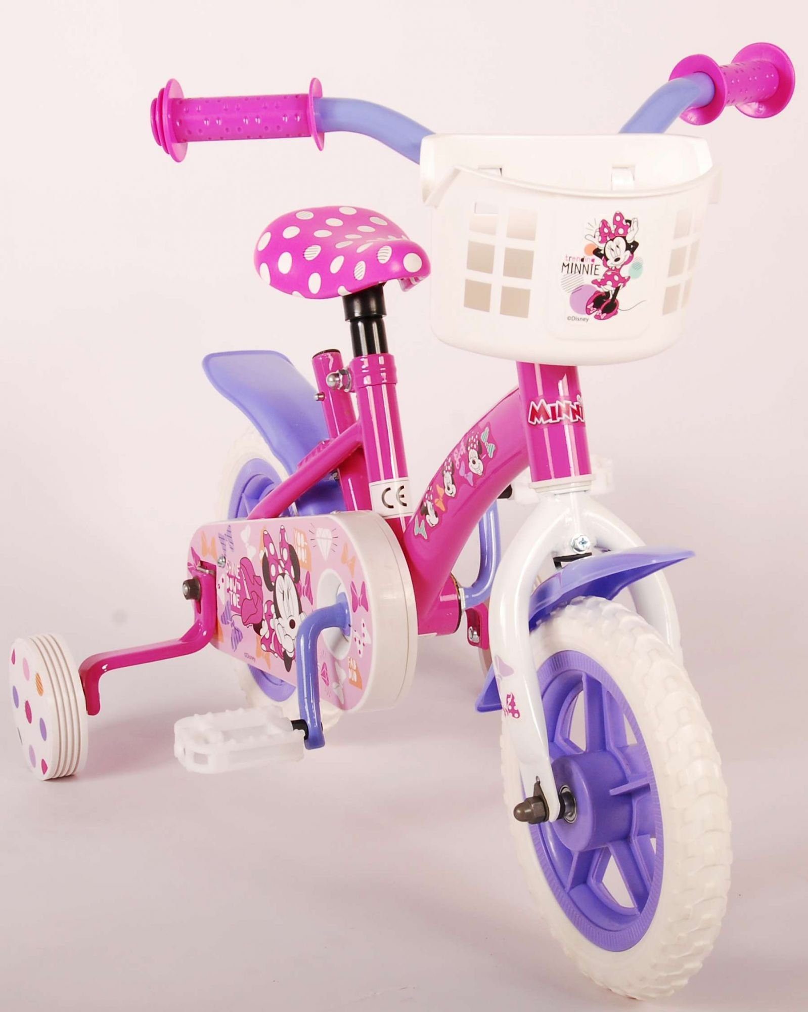 Cutest Zoll, (Mädchen Rutschfeste Kinderfahrrad - Kinderrad Stützräder Minnie Gang, Mädchen Fahrrad mit 1 Sicherheitsgriffe), Kinder Fahrrad Zoll Disney Laufrad 10 10 TPFSports Ever