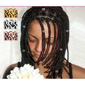 Coonoor Haarspange 20 Stück Dreadlocks Perlen Aluminium Haarklammern