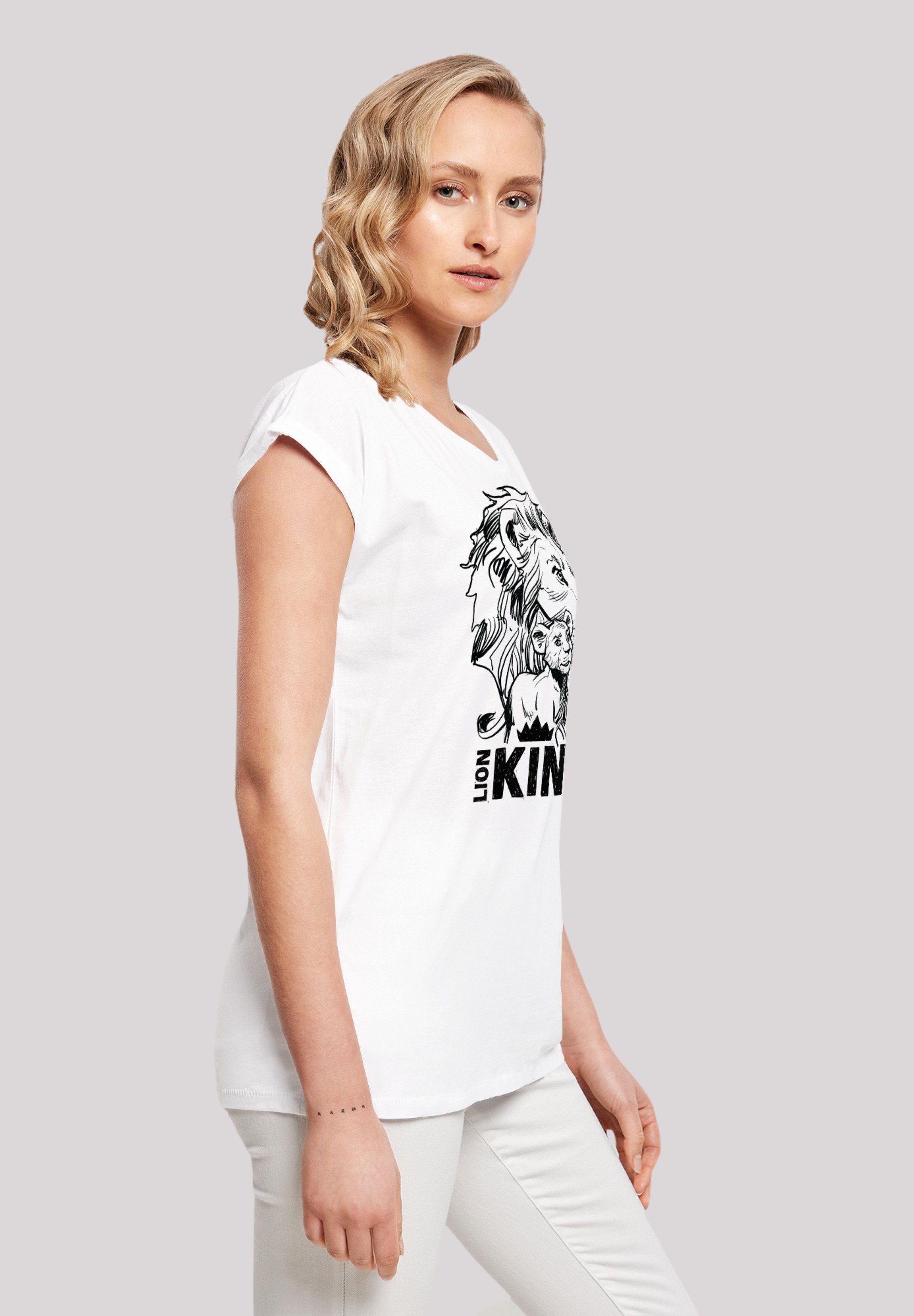 Together der T-Shirt F4NT4STIC Premium Löwen Disney Qualität König white