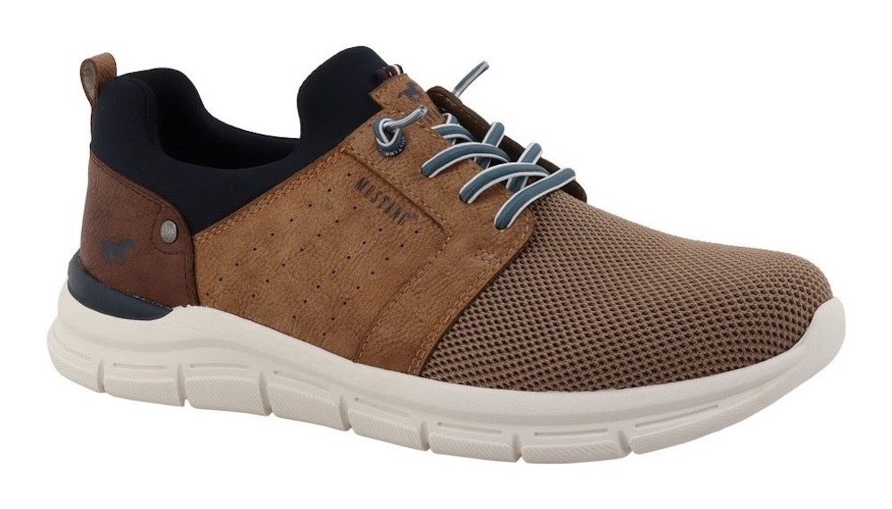 Mustang Shoes Gregorio Slip-On Sneaker Schlupfschuh, Freizeitschuh, Halbschuh mit elastischen Schnürsenkeln