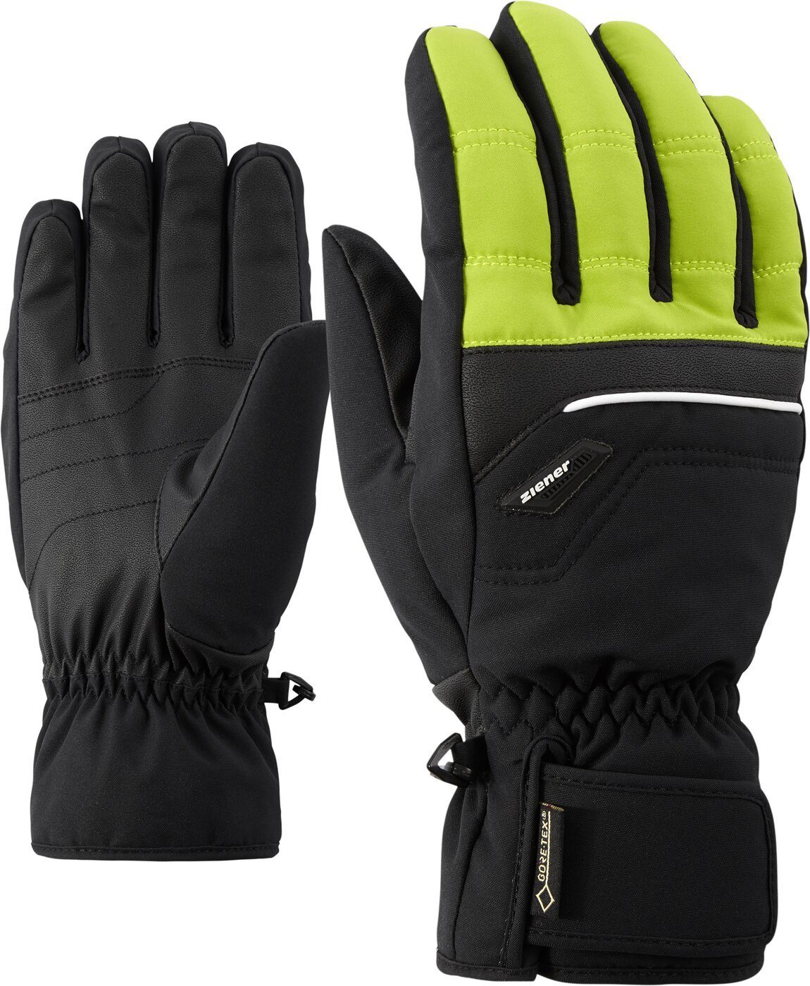 Ziener Skihandschuhe GLYN GTX + Gore plus warm glove ski 568 lime green