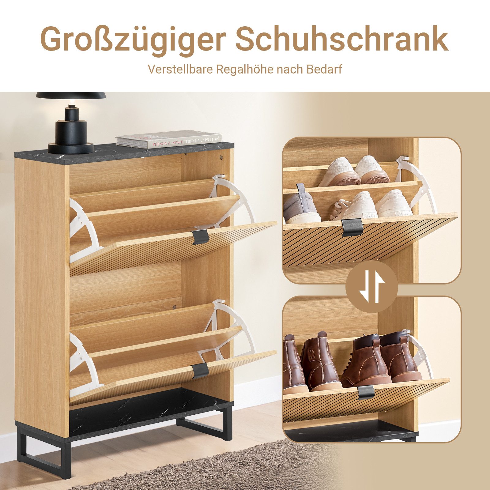 SoBuy Schuhkipper FSR202, Schuhregal geschlossen, Flurschrank Schuhkommode, günstig online kaufen