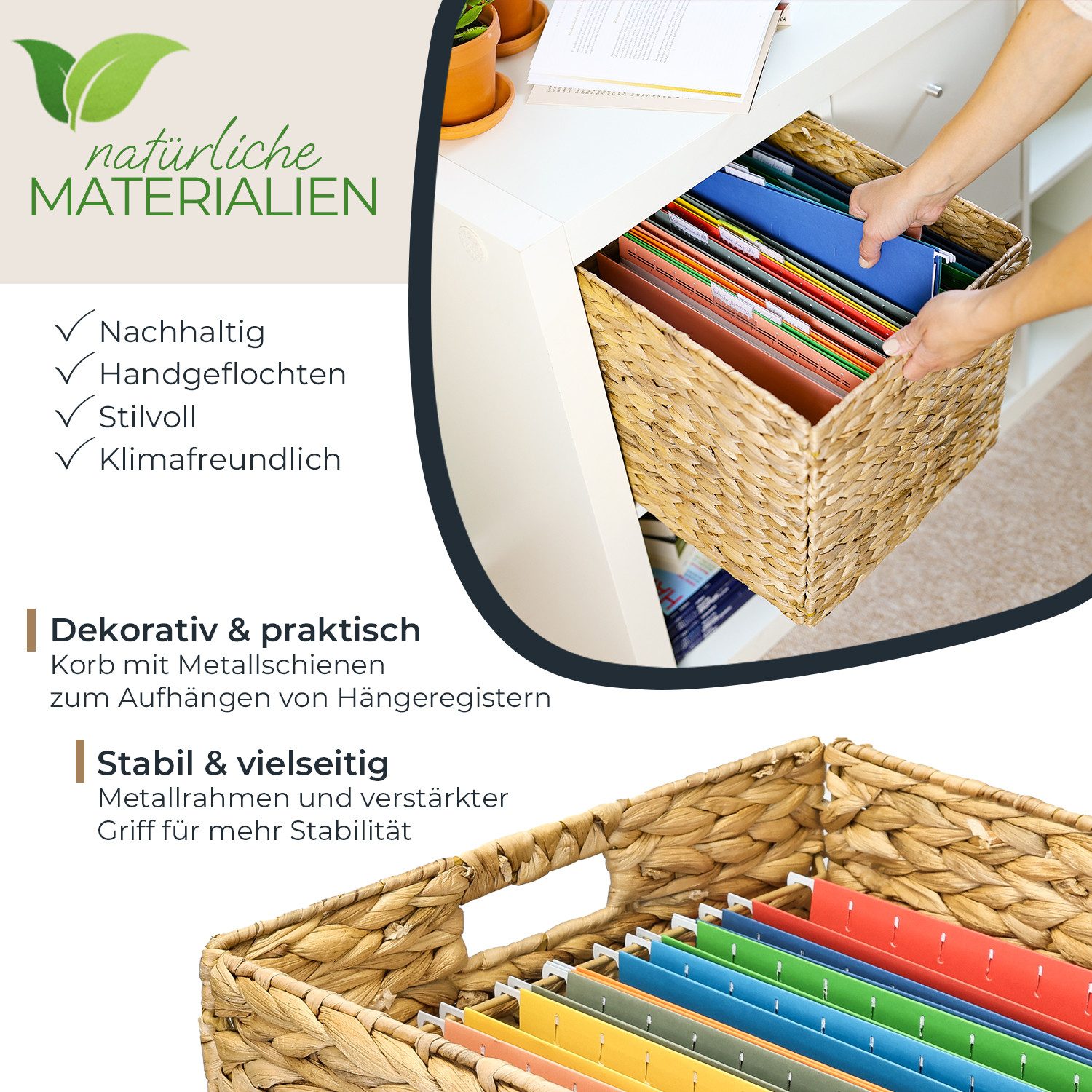 HMF Regalkorb Aufbewahrungskorb für DIN A4 günstig online kaufen