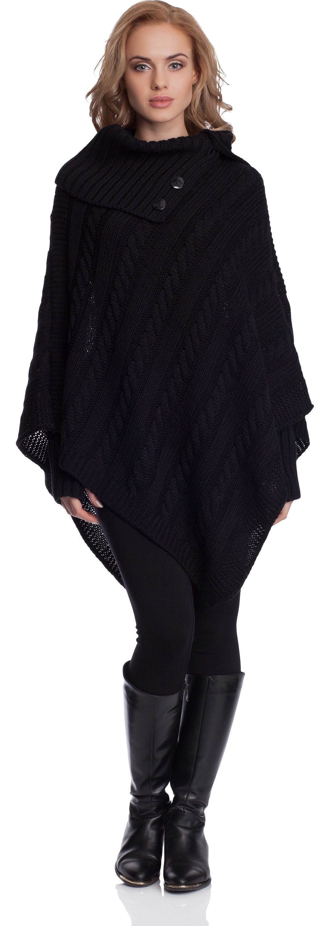 Merry Style Strickponcho Damen Poncho N4293