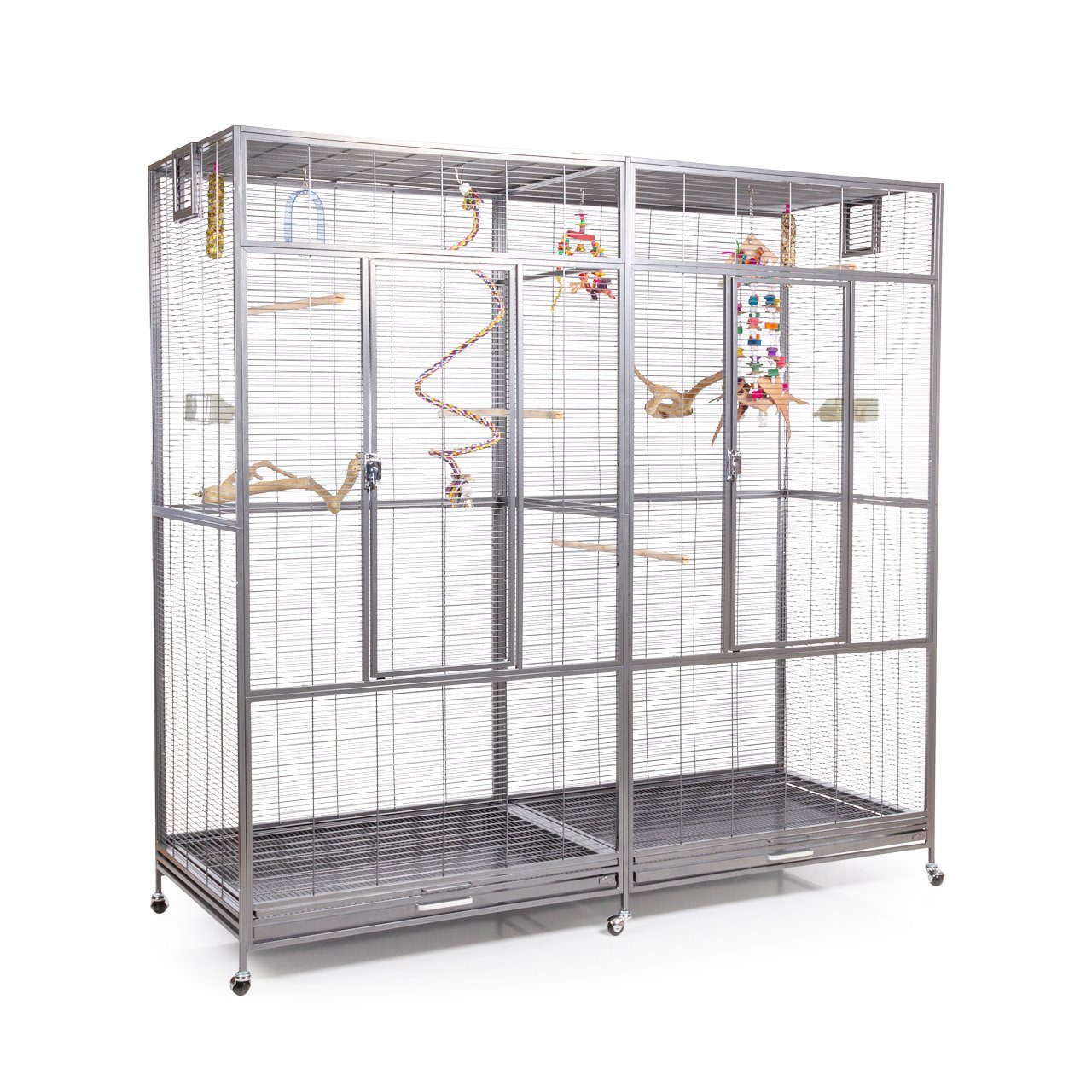 Montana Cages Voliere New Sydney II - ca. 180 x 70 x 180 cm, Platinum, Dopp günstig online kaufen