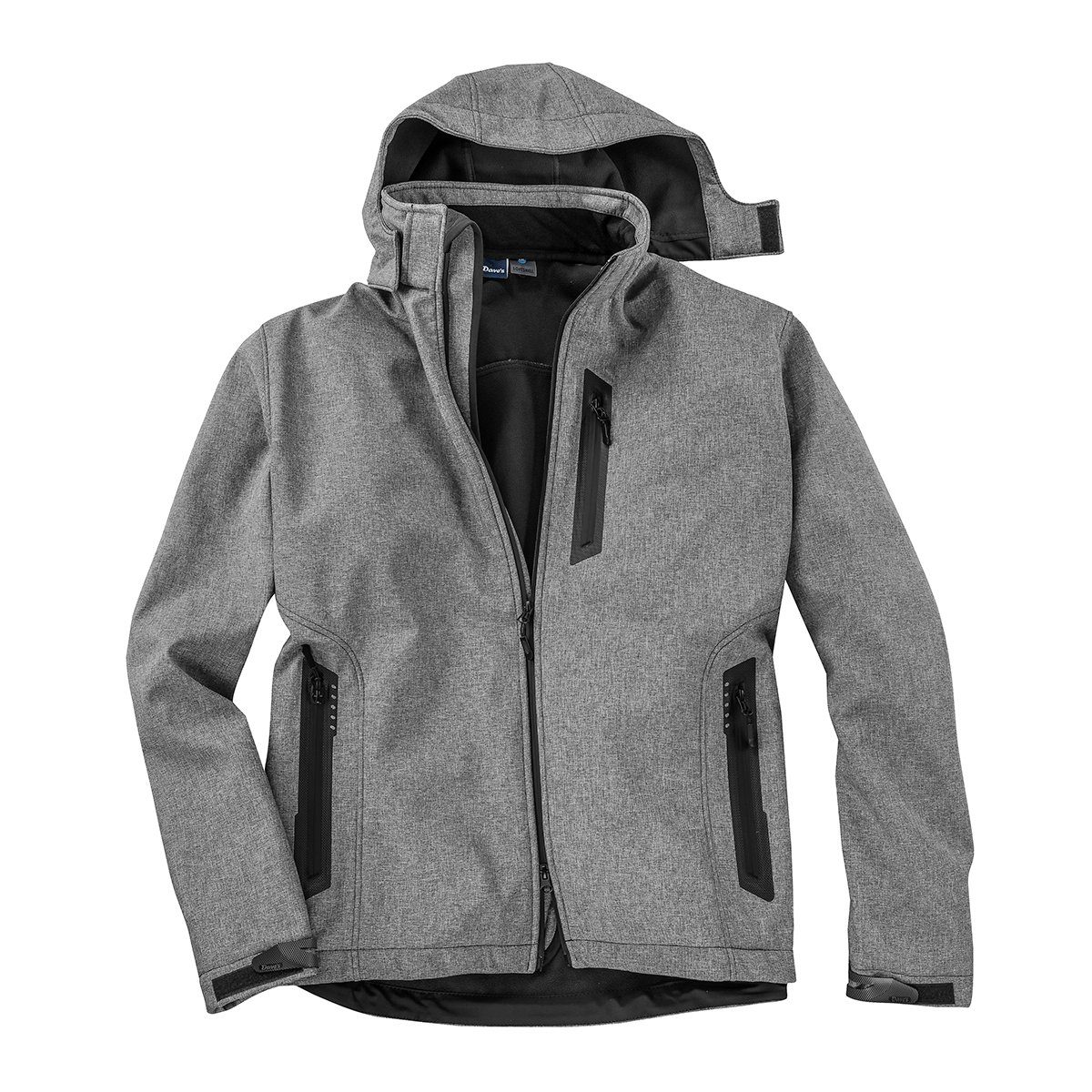 Softshelljacke Dave's Softshelljacke grau melange Übergröße