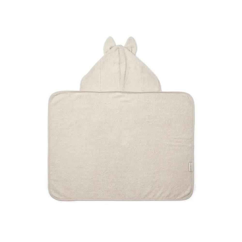 Liewood Kapuzenhandtuch Liewood Baby Kapuzenhandtuch, Babyhandtuch Vilas Hase - Ultra-Weich, Saugfähig, Tierohren, Perfekt nach dem Baden, Farbe: Sandfarben
