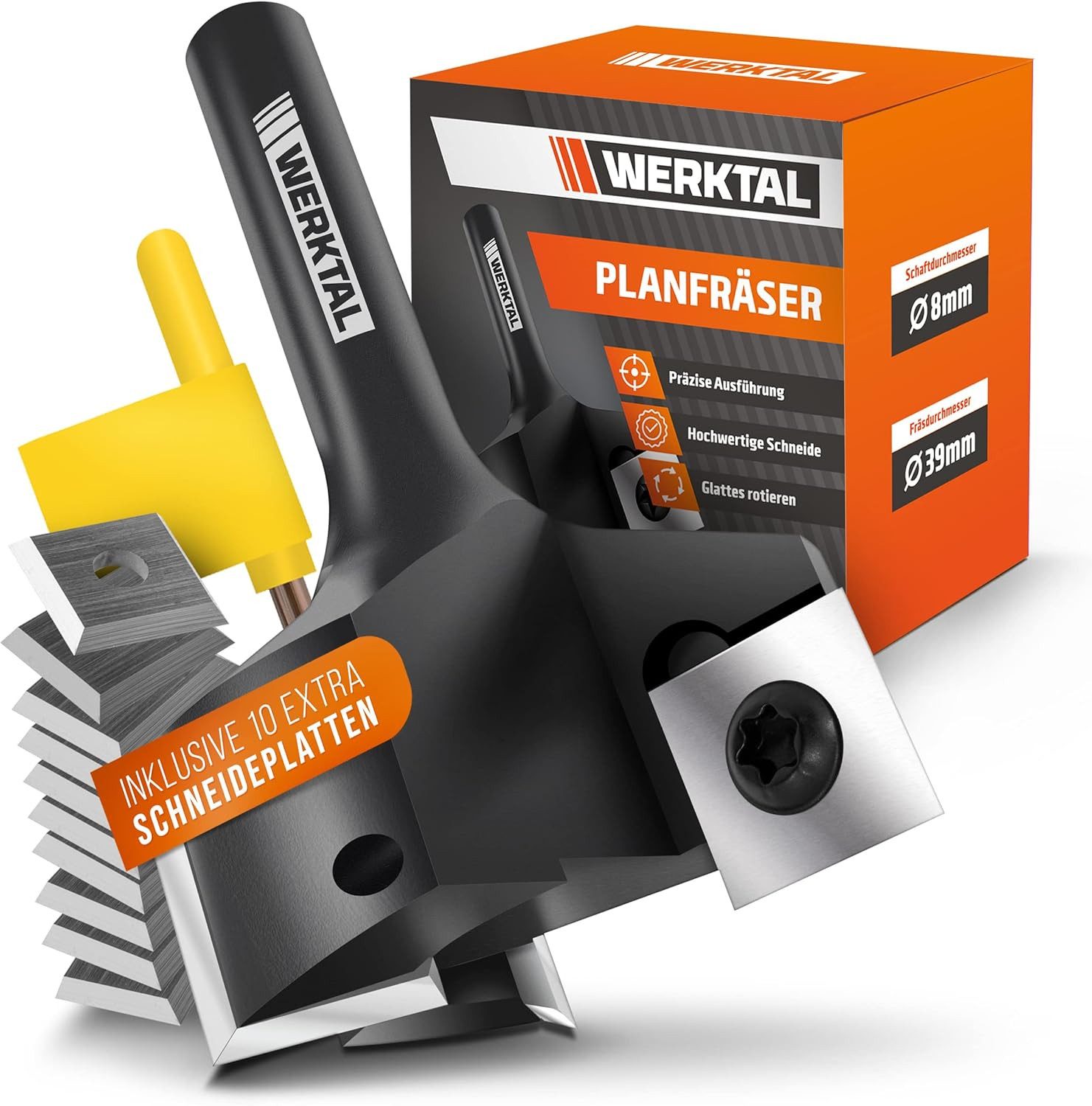 Werktal Schaftfräser [39mm Durchmesser] für Oberfräse 8mm & CNC Fräse, Hoch günstig online kaufen