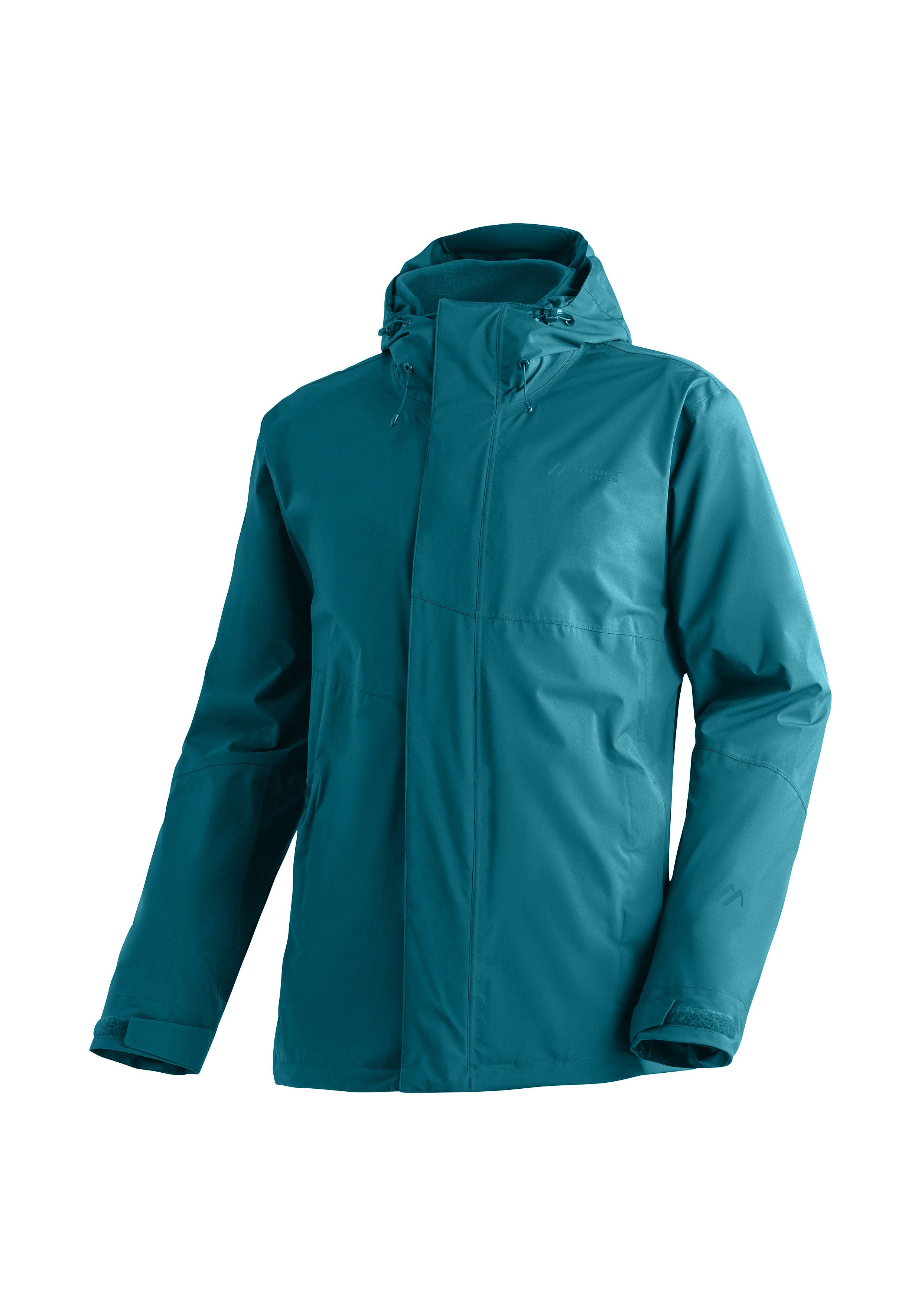 Maier Sports Regenjacke Metor 3in1 M warme Herren Jacke mit Kapuze, Winterjacke wasserdicht atmungsaktiv