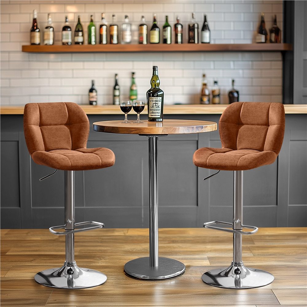 Yaheetech Barhocker 360° Drehbare Hocker mit Fußstütze (4 St), 1/2/4/6er-Set Barstühle Küchenstühle Bistrohocker höhenverstellbar