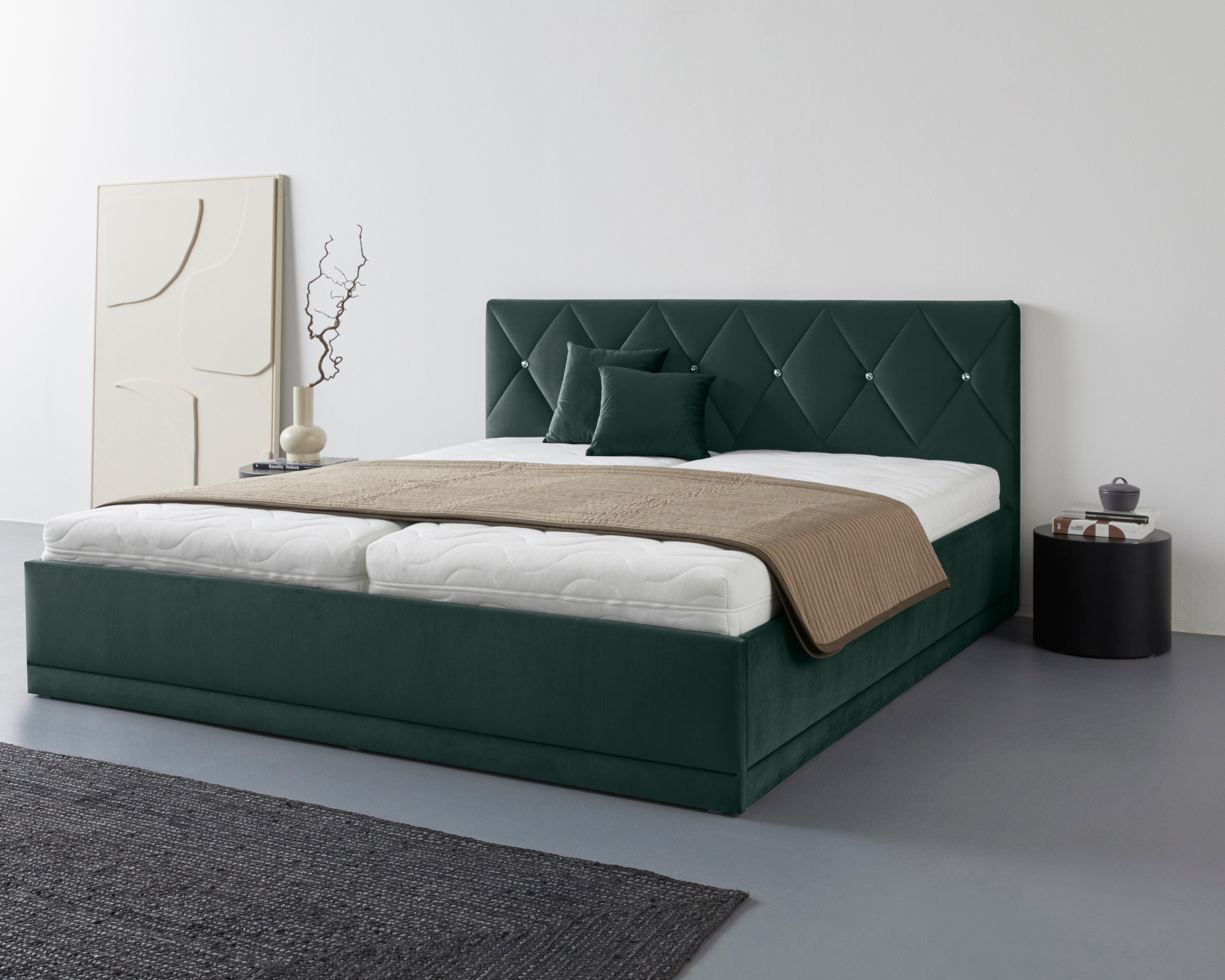 Westfalia Schlafkomfort Polsterbett "Adamas" auch mit Bettkasten, Knopfheft günstig online kaufen