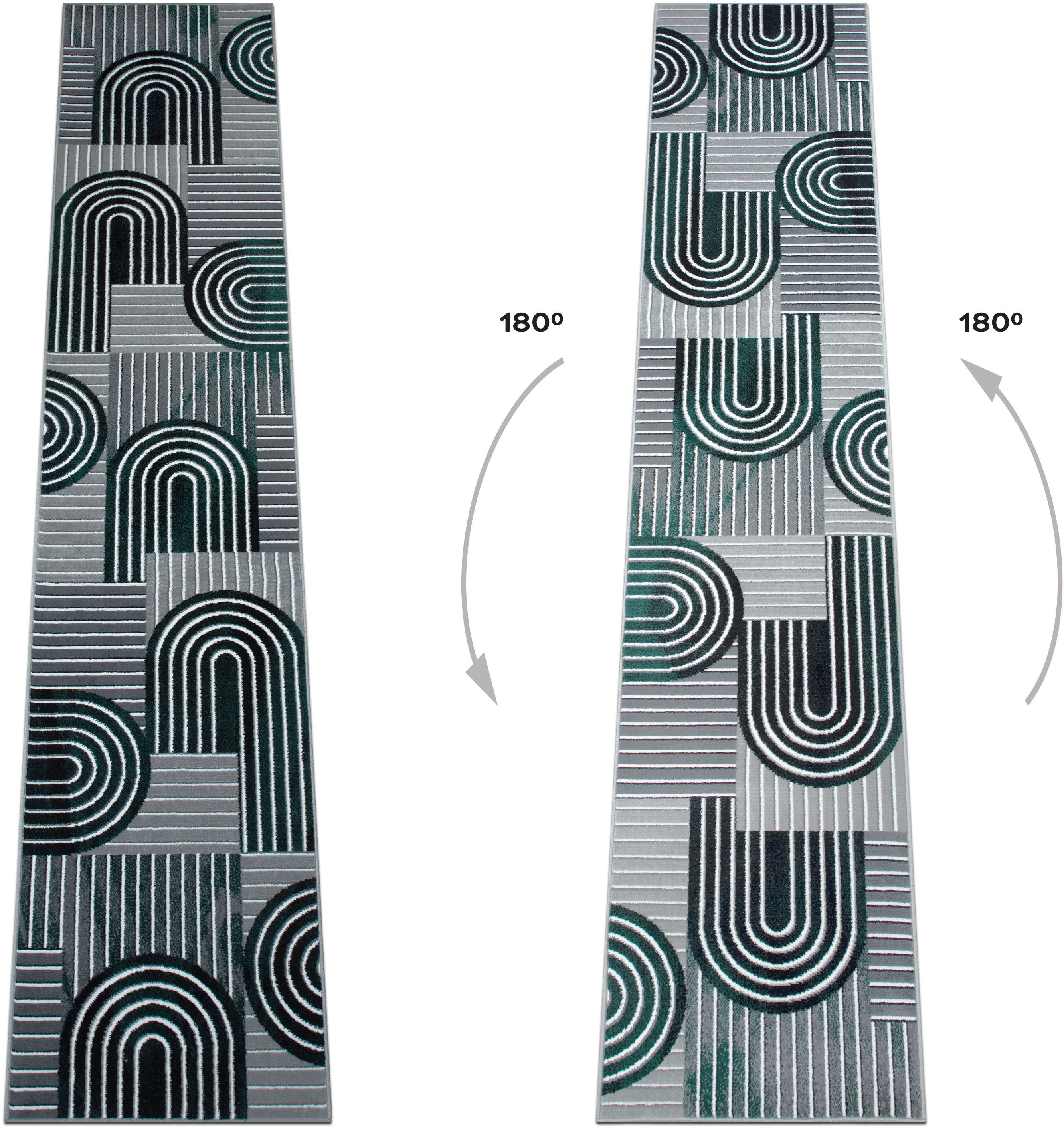 OTTO home Läufer Lyssandra, rechteckig, Höhe: 8 mm, 3D-Effekt, softer Kurzflor, pflegeleicht, leichter Glanz, Scandi-Look