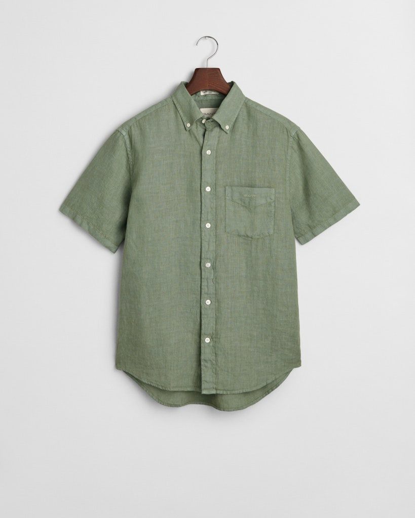Blusenshirt REG GMNT DYED LINEN SS SHIRT