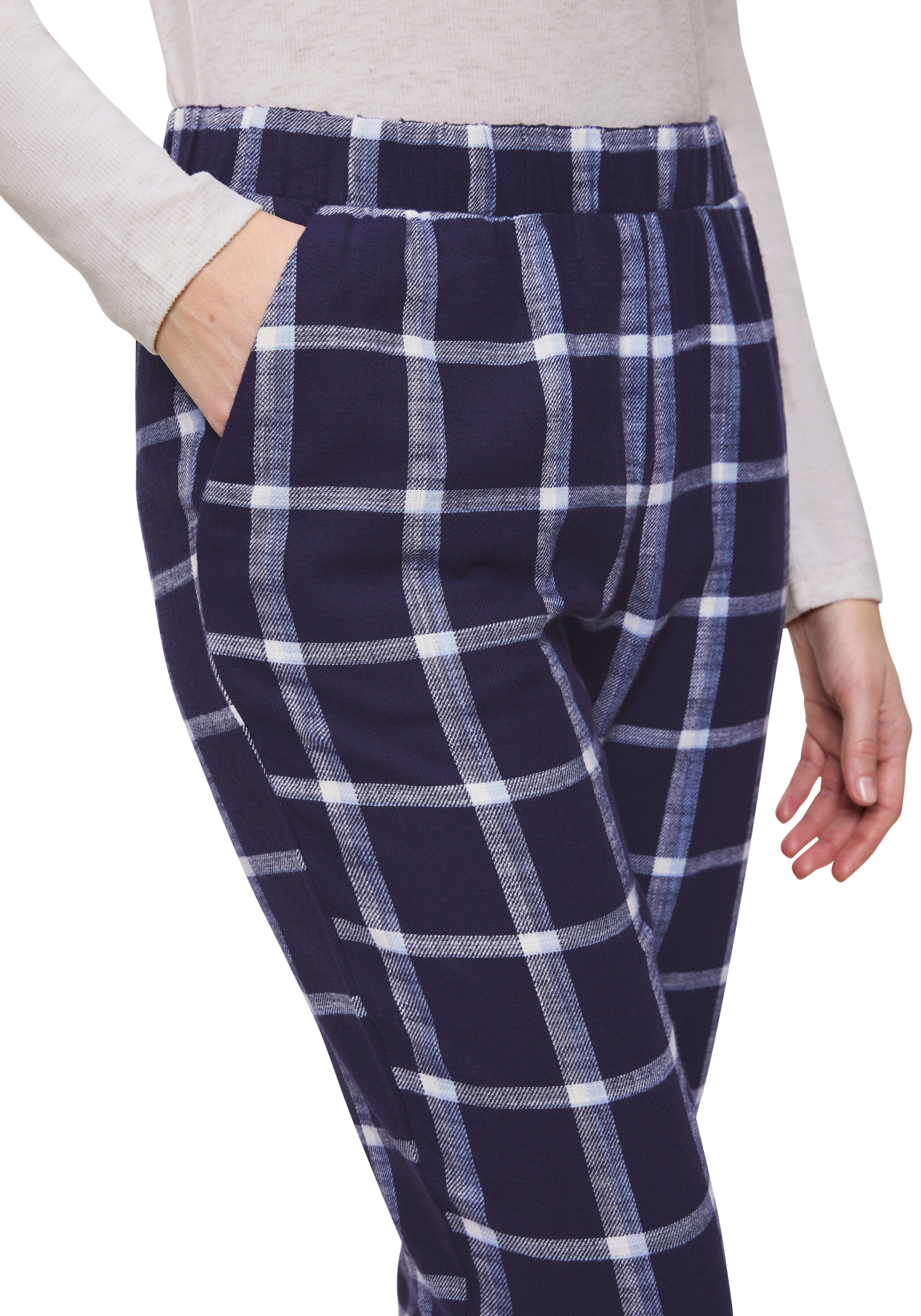 Triumph Loungehose Mix & Match Tapered Trouser Flannel 02 X angenehm weich, Karo-Muster – Bild 4 von 5