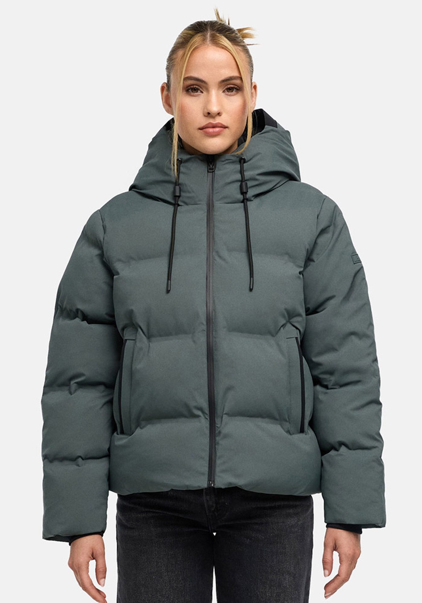 Marikoo Winterjacke Paddie Winterjacke mit Kapuze und voluminöser Steppung