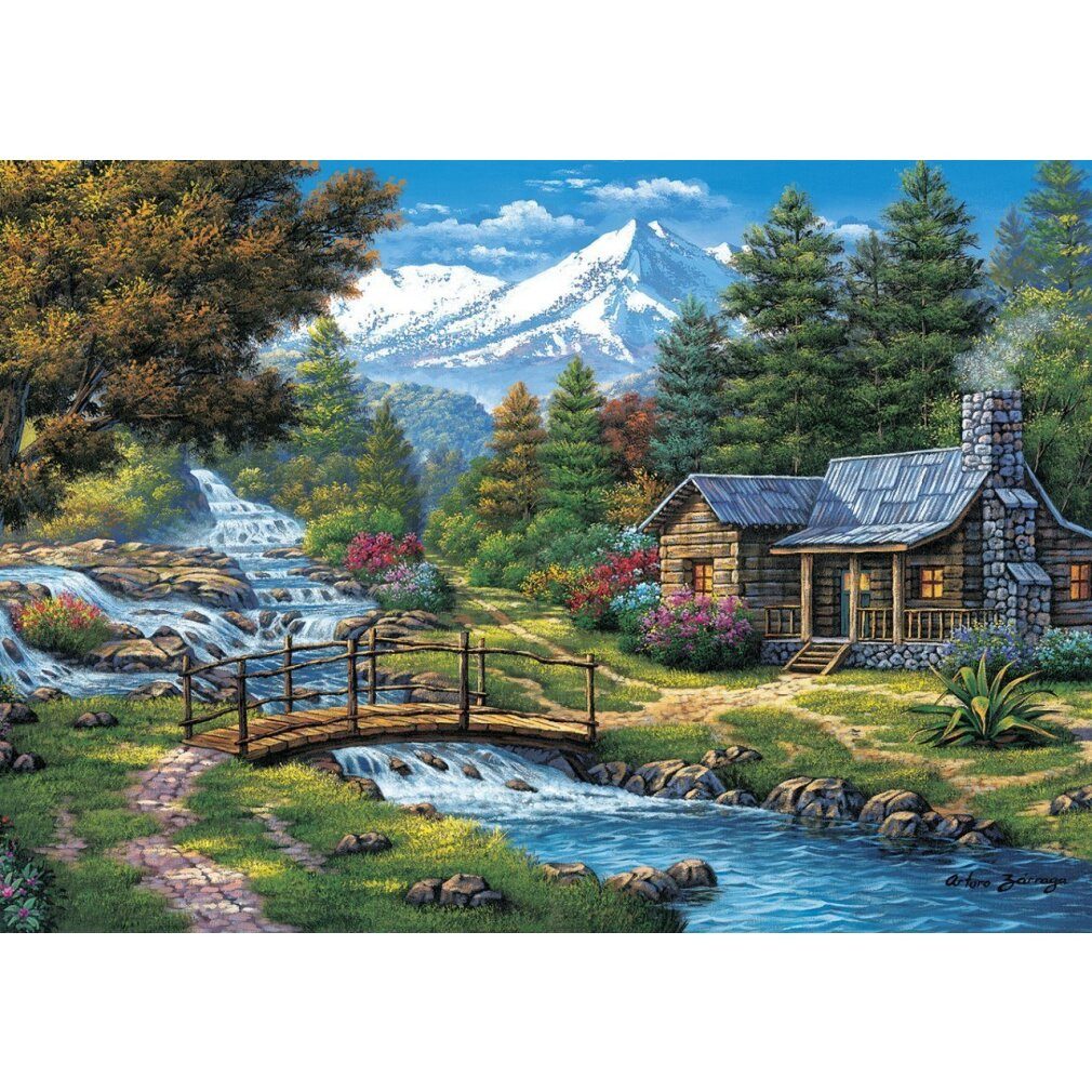 ART PUZZLE Puzzle Puzzle Zwei Wasserfälle 2000 Teile, Puzzleteile