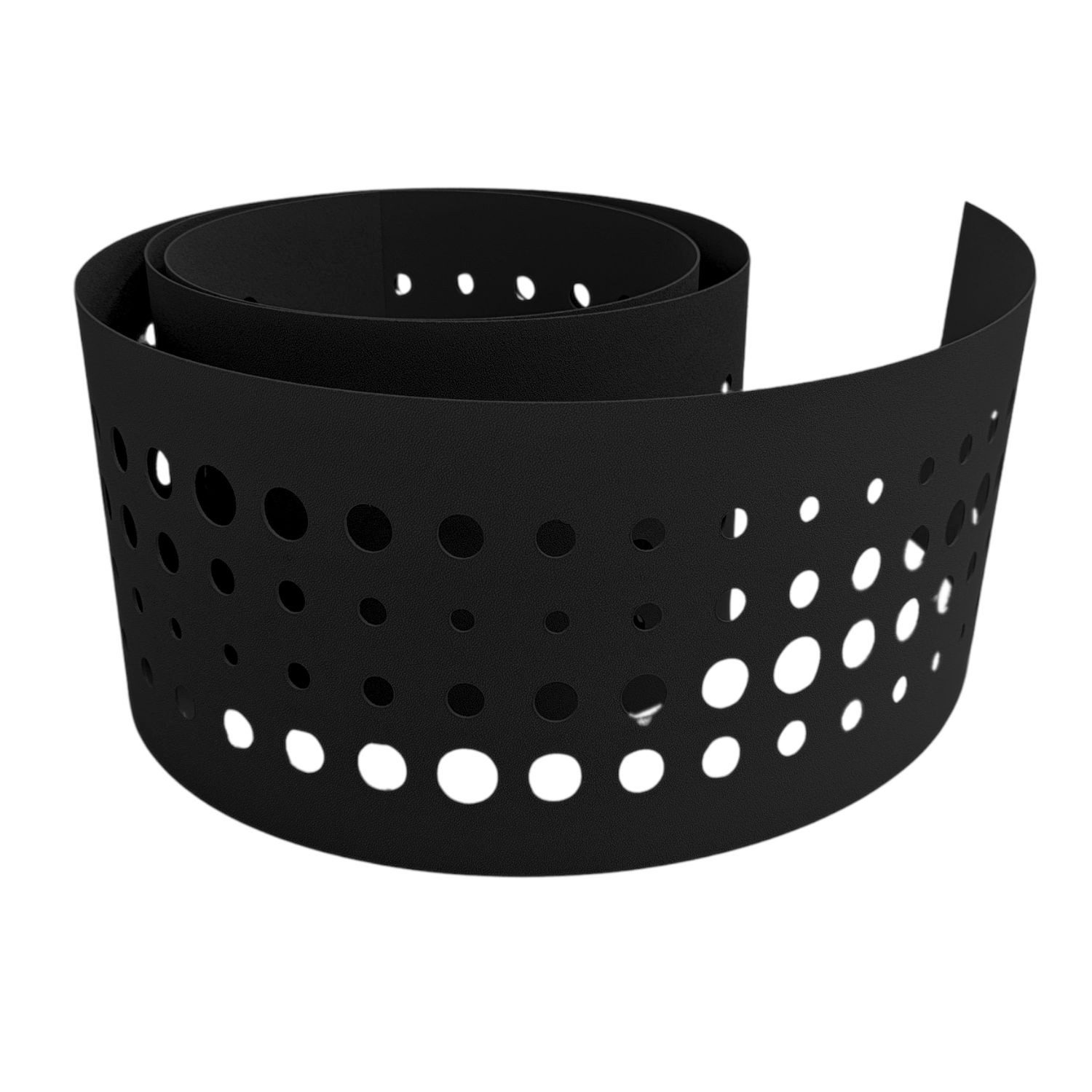 zaunzu Sichtschutzstreifen zaunzu PREMIUM dekor Pulse Sichtschutz Schwarz 2,55m, (1x Einzelstreifen, Lasermuster für Deinen Doppelstabmattenzaun Laserstreifen), 5 Jahre garantierte Farbechtheit, UV-beständig
