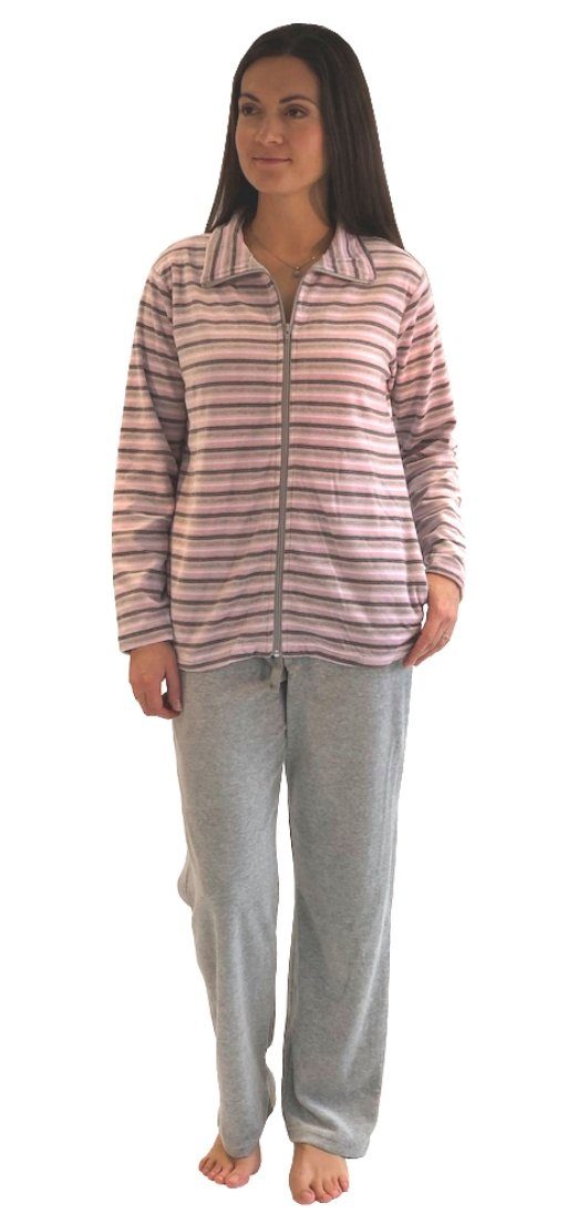Normann Relaxanzug Langer Nicky Damen Hausanzug, Jacke mit Reißverschluss 281 216 98 001