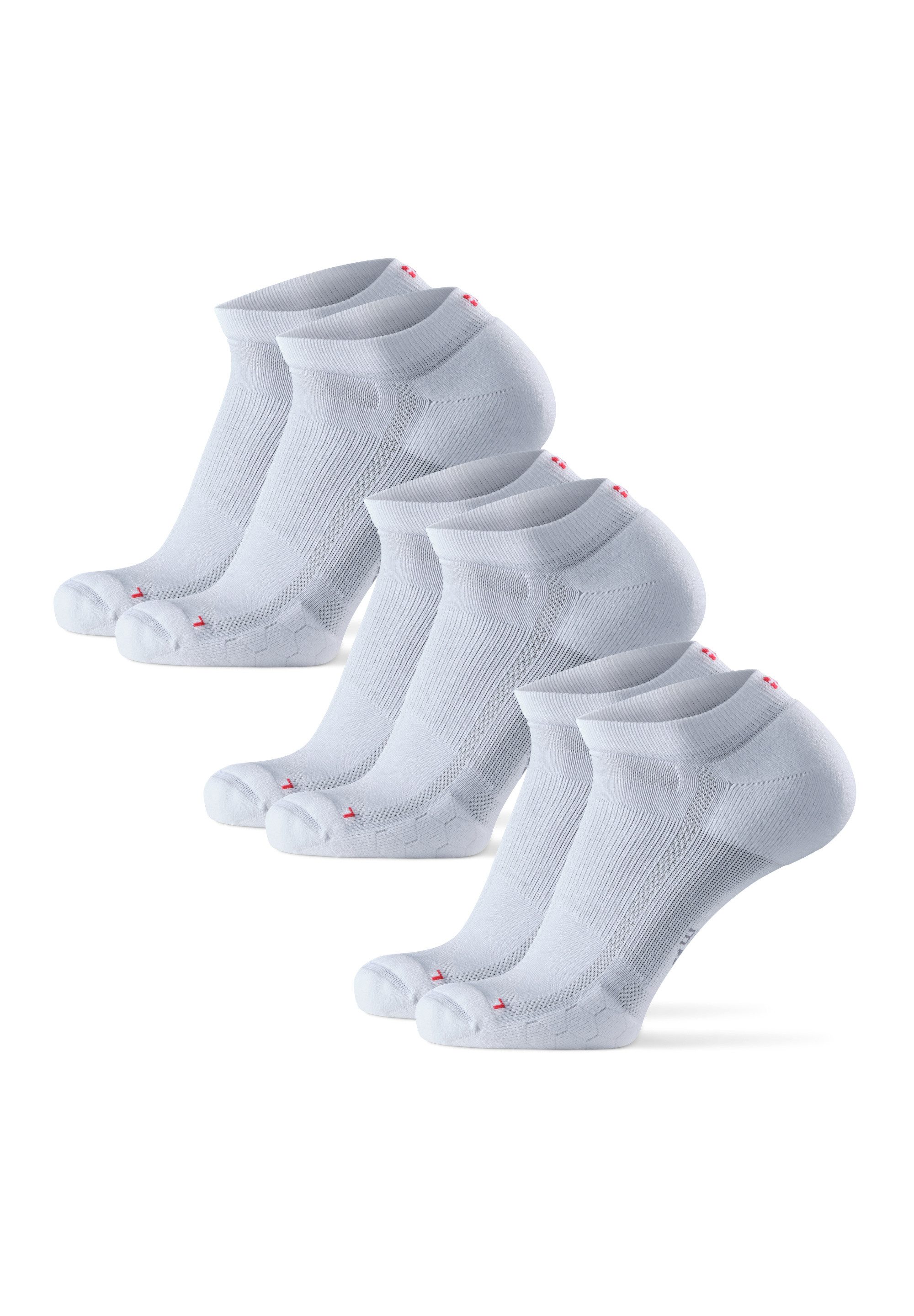 DANISH ENDURANCE Basicsocken Long Distance Low-Cut (3-Paar) kurze gepolsterte Sportsocken, Anti-Blasen, Ideal für Läufer