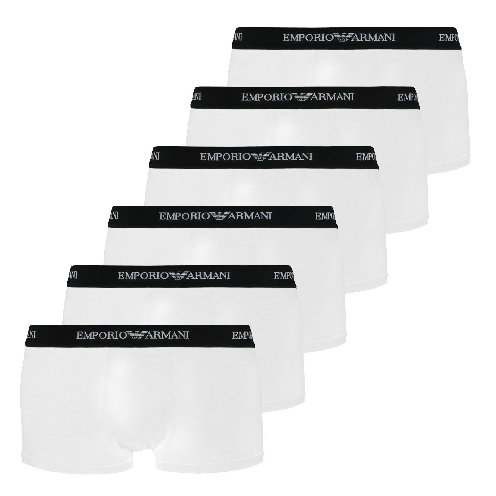 Emporio Armani Trunk Boxershorts Stretch Cotton (6-St) ohne störende Gesäßn günstig online kaufen
