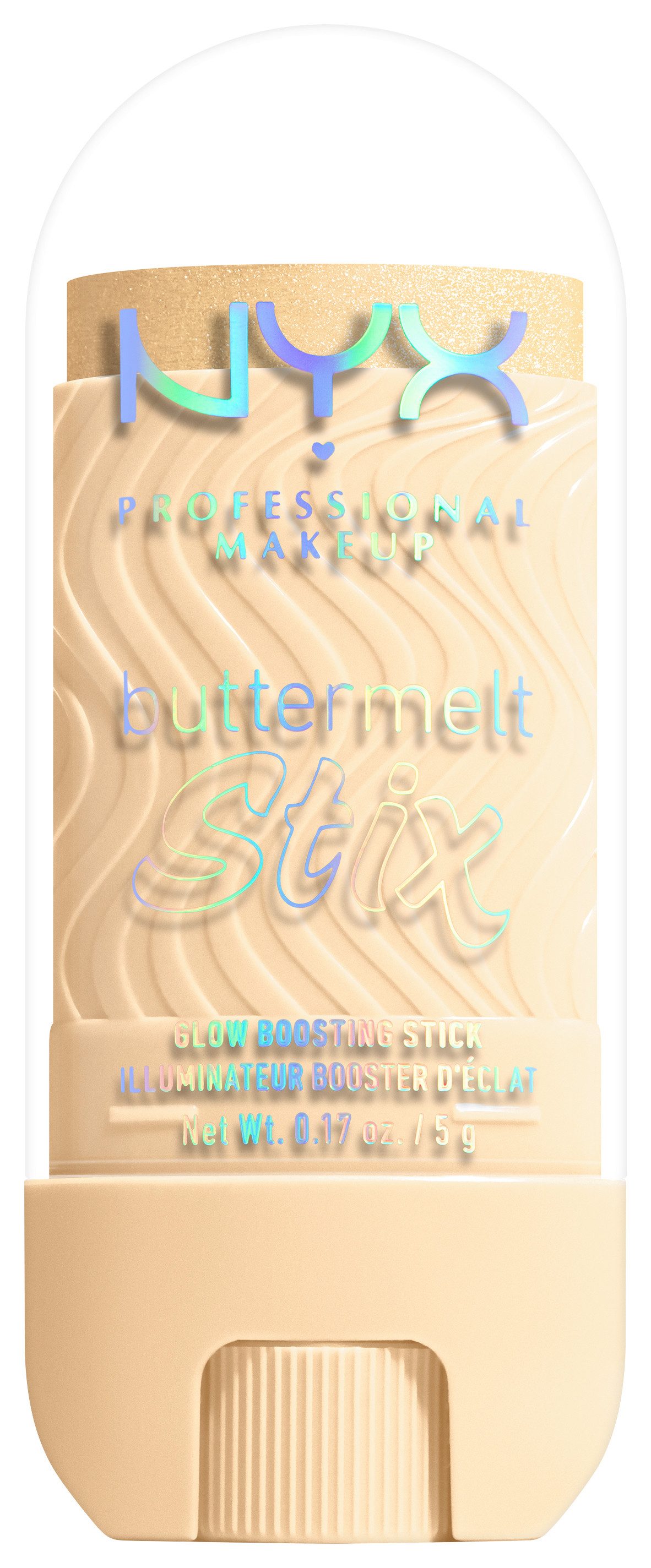 NYX PROFESSIONAL MAKEUP Highlighter BUTTERMELT STIX GLOW BOOSTING HIGHLIGHTER STICK, mit Cupuaçu- und Kokosnussbutter, für einen ultimativen Glow