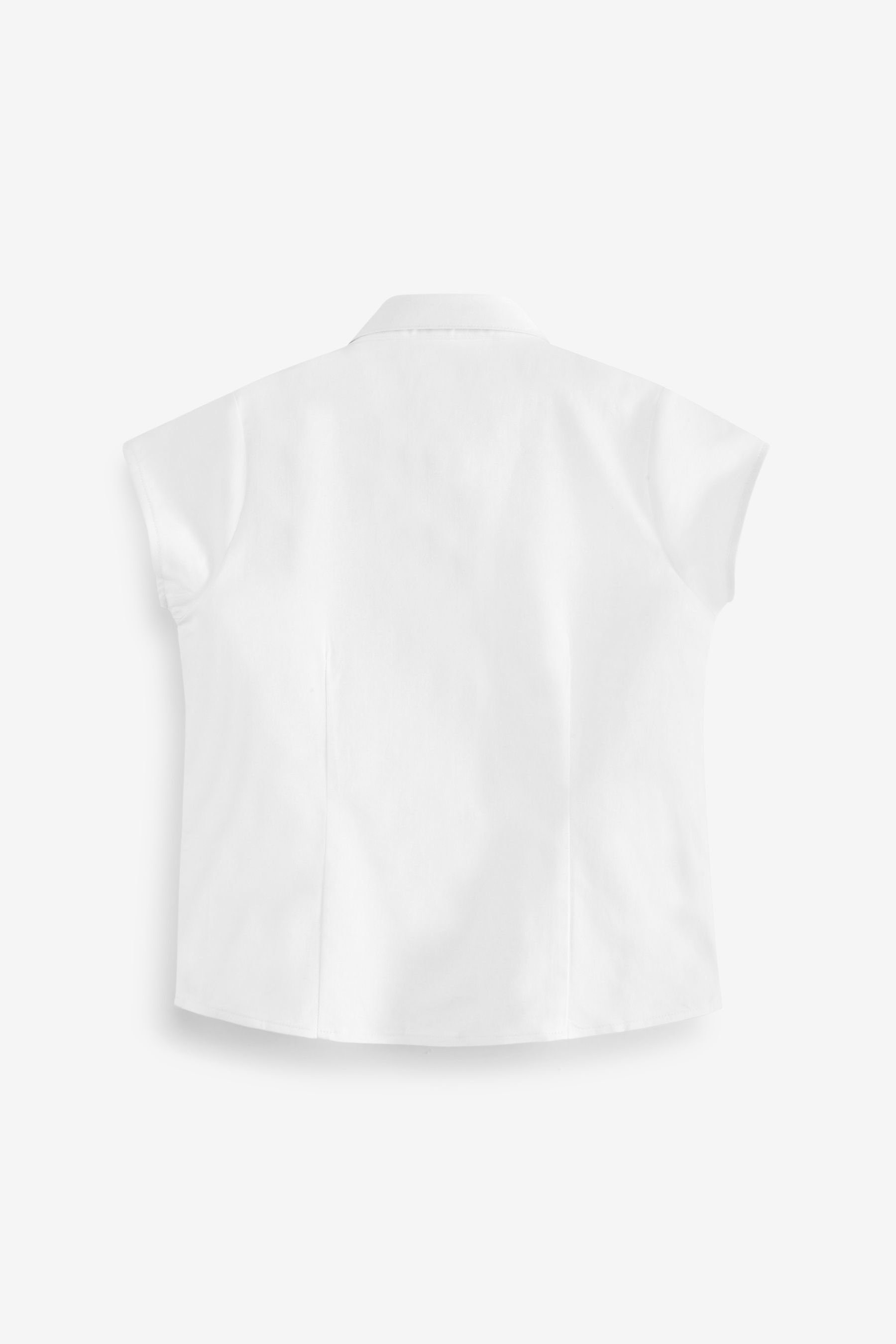 rundem (2-tlg) 2er-Pack Kurzarmbluse Next mit Premium-T-Shirts Kragen,
