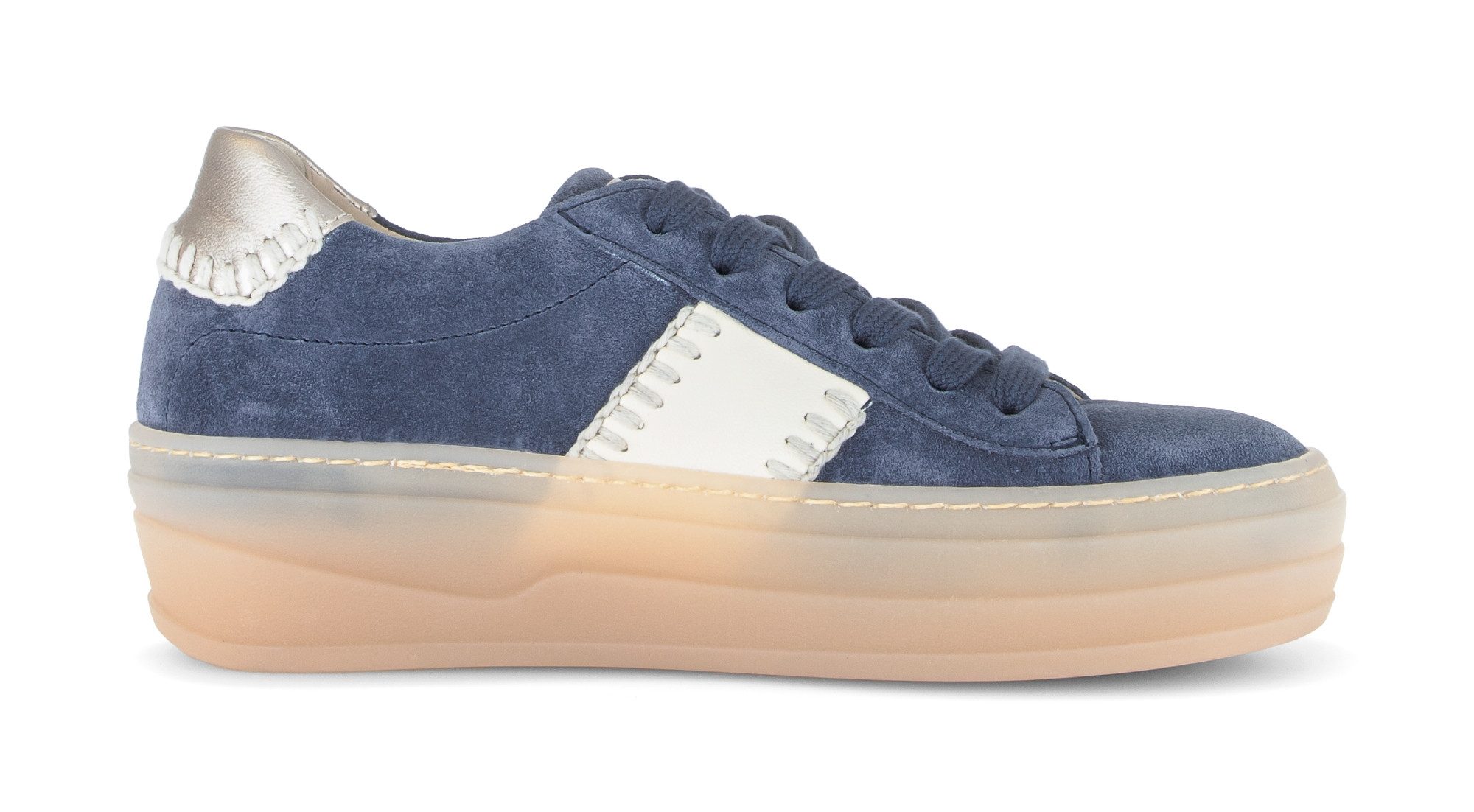 Gabor Plateausneaker Freizeitschuh, Halbschuh, Schnürschuh mit transparenter Laufsohle