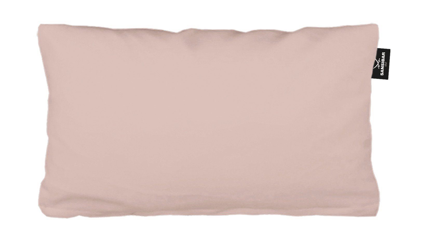 Sansibar Sylt Kissenhülle Kissenhülle Uni Jersey Kissenhülle, 40x80 cm, mit edlem Sansibar Fähnchen am Steg, perfekter, faltenfreier Sitz
