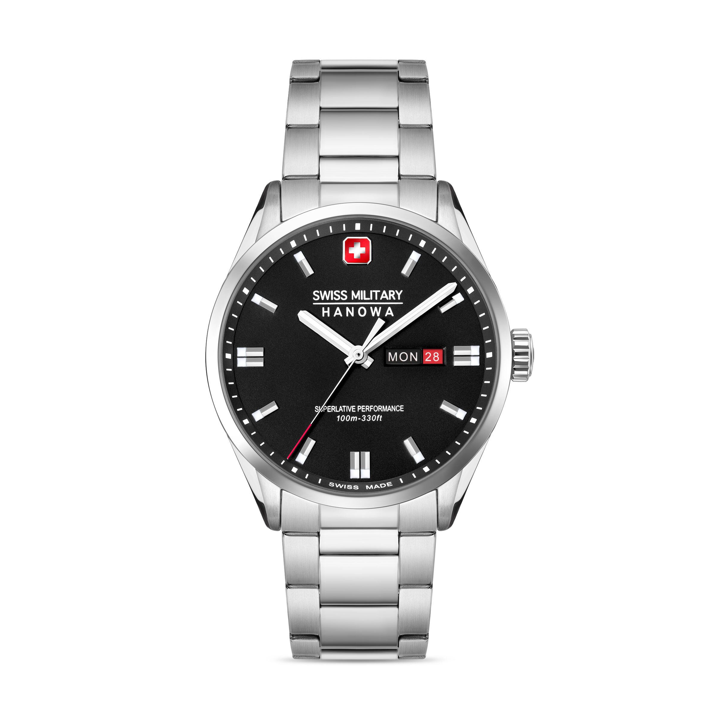 Swiss Military Hanowa Quarzuhr Quarzuhr Herrenuhr 43 Quarz Herren