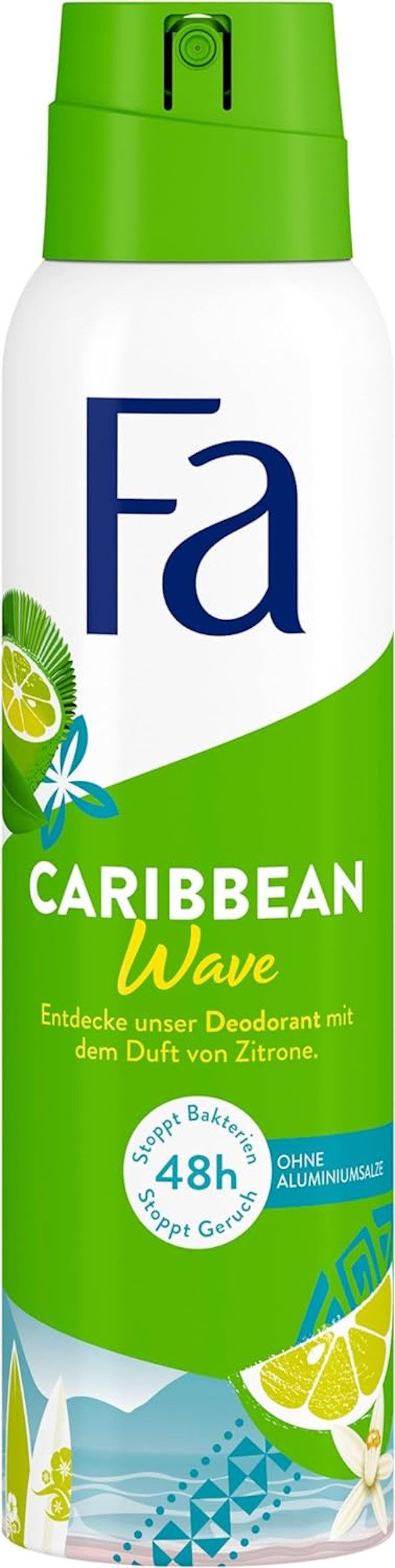 FA Deo-Spray Caribbean Wave 150 ml, 1-tlg., Deo mit langanhaltendem 48h Schutz & ohne Aluminiumsalze