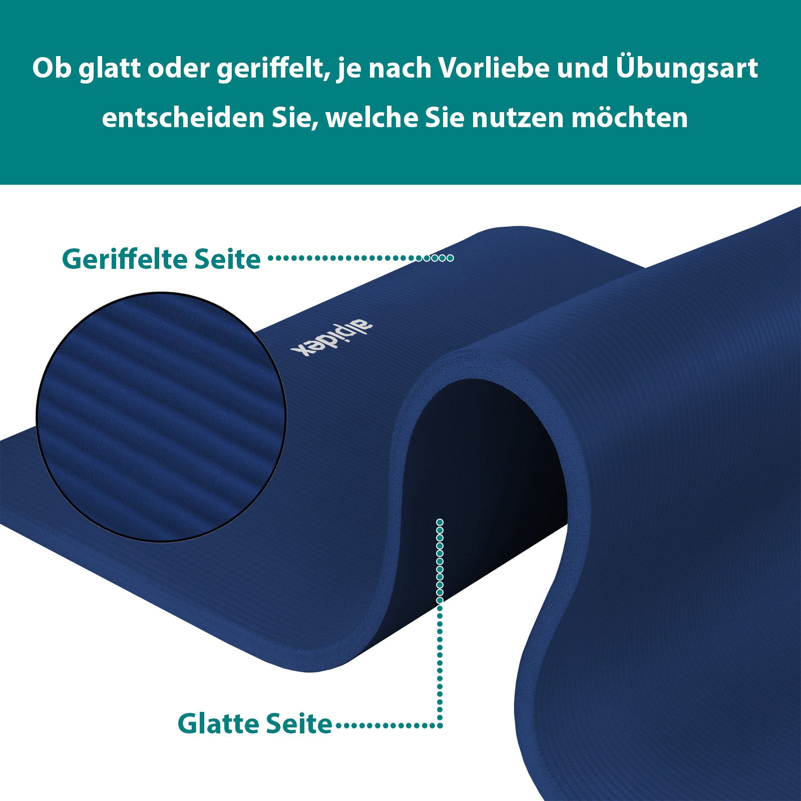 ALPIDEX Yogamatte ALPIDEX Yogamatte Extra Dick 1,5 cm