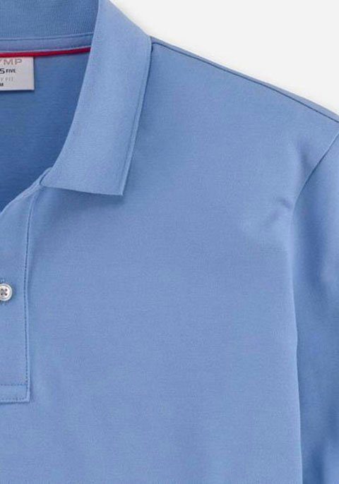 OLYMP Poloshirt Level Five aus fit body Baumwoll-Piqué hellblau