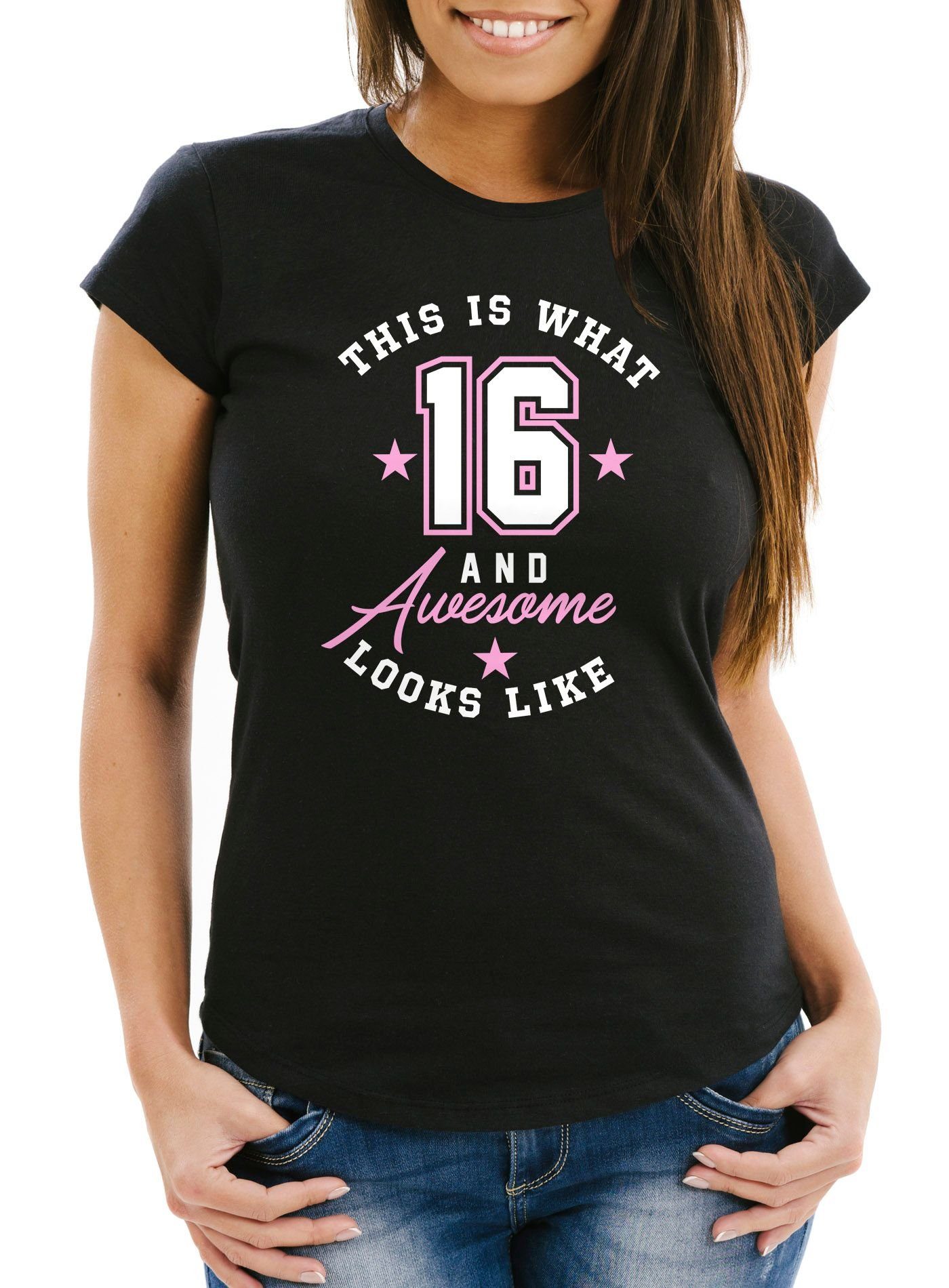 MoonWorks Print-Shirt Damen T-Shirt Geburtstag This günstig online kaufen